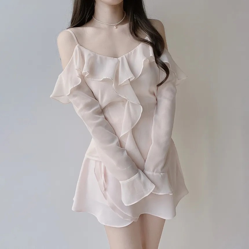 ミニフレアバックゴムスカートストラップ付 | mirangmirang | 詳細画像20