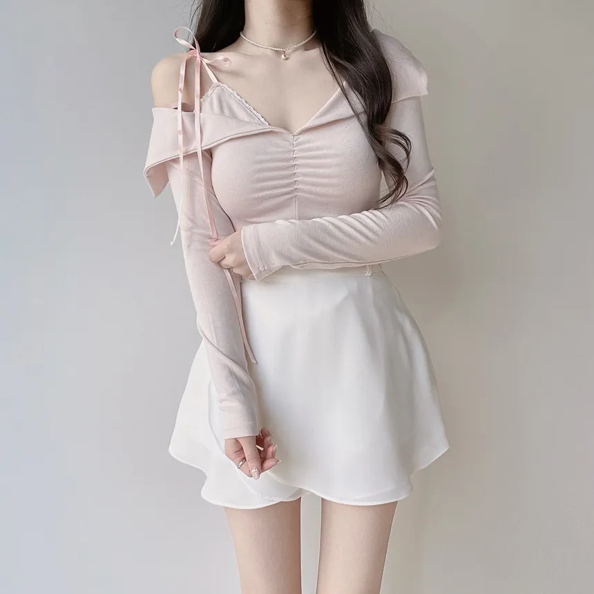 ミニフレアバックゴムスカートストラップ付 | mirangmirang | 詳細画像23