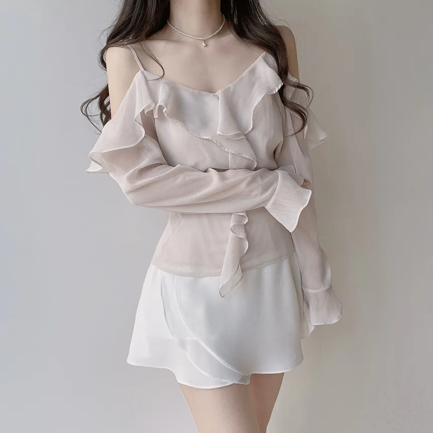 ミニフレアバックゴムスカートストラップ付 | mirangmirang | 詳細画像26