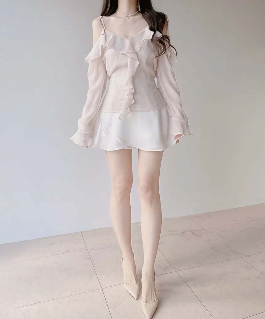 ミニフレアバックゴムスカートストラップ付 | mirangmirang | 詳細画像29