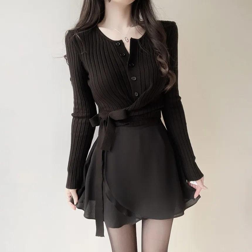 ミニフレアバックゴムスカートストラップ付 | mirangmirang | 詳細画像32