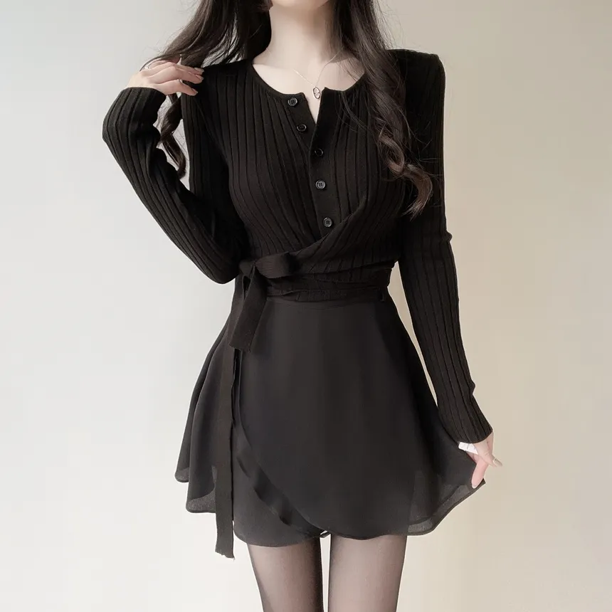 ミニフレアバックゴムスカートストラップ付 | mirangmirang | 詳細画像35