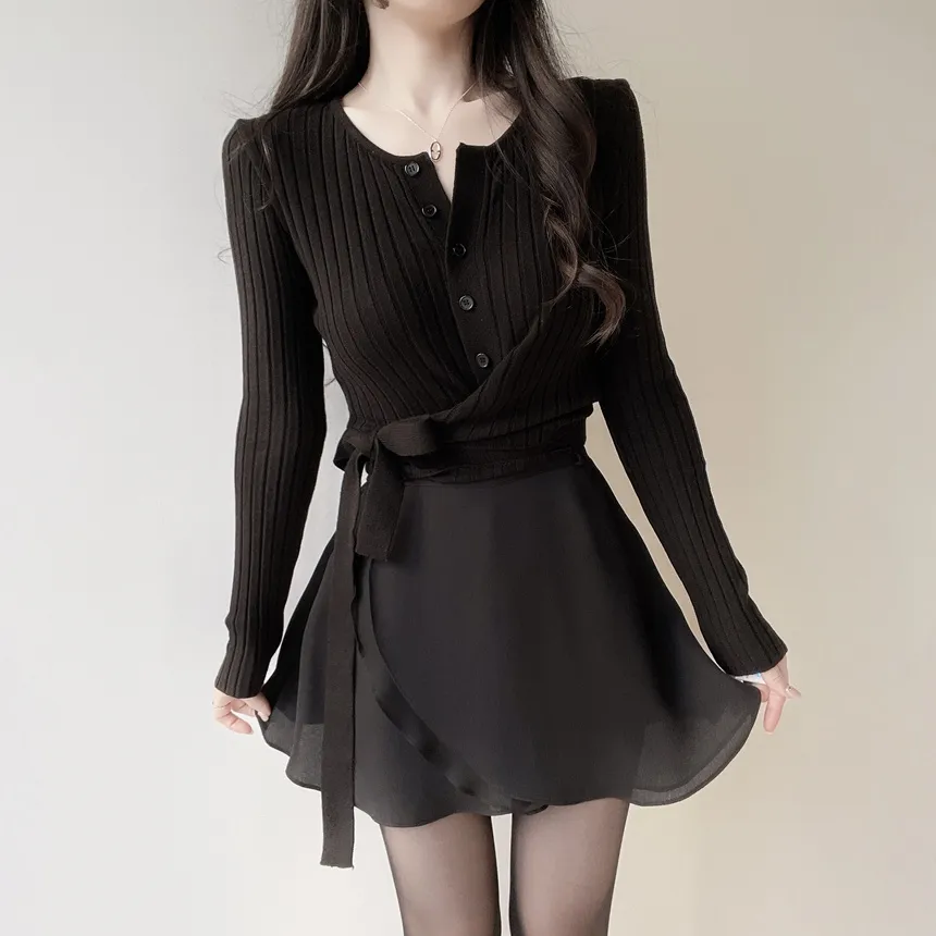 ミニフレアバックゴムスカートストラップ付 | mirangmirang | 詳細画像37