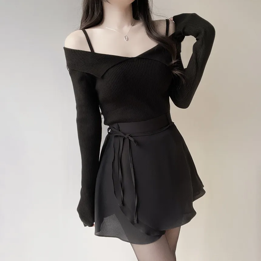 ミニフレアバックゴムスカートストラップ付 | mirangmirang | 詳細画像42