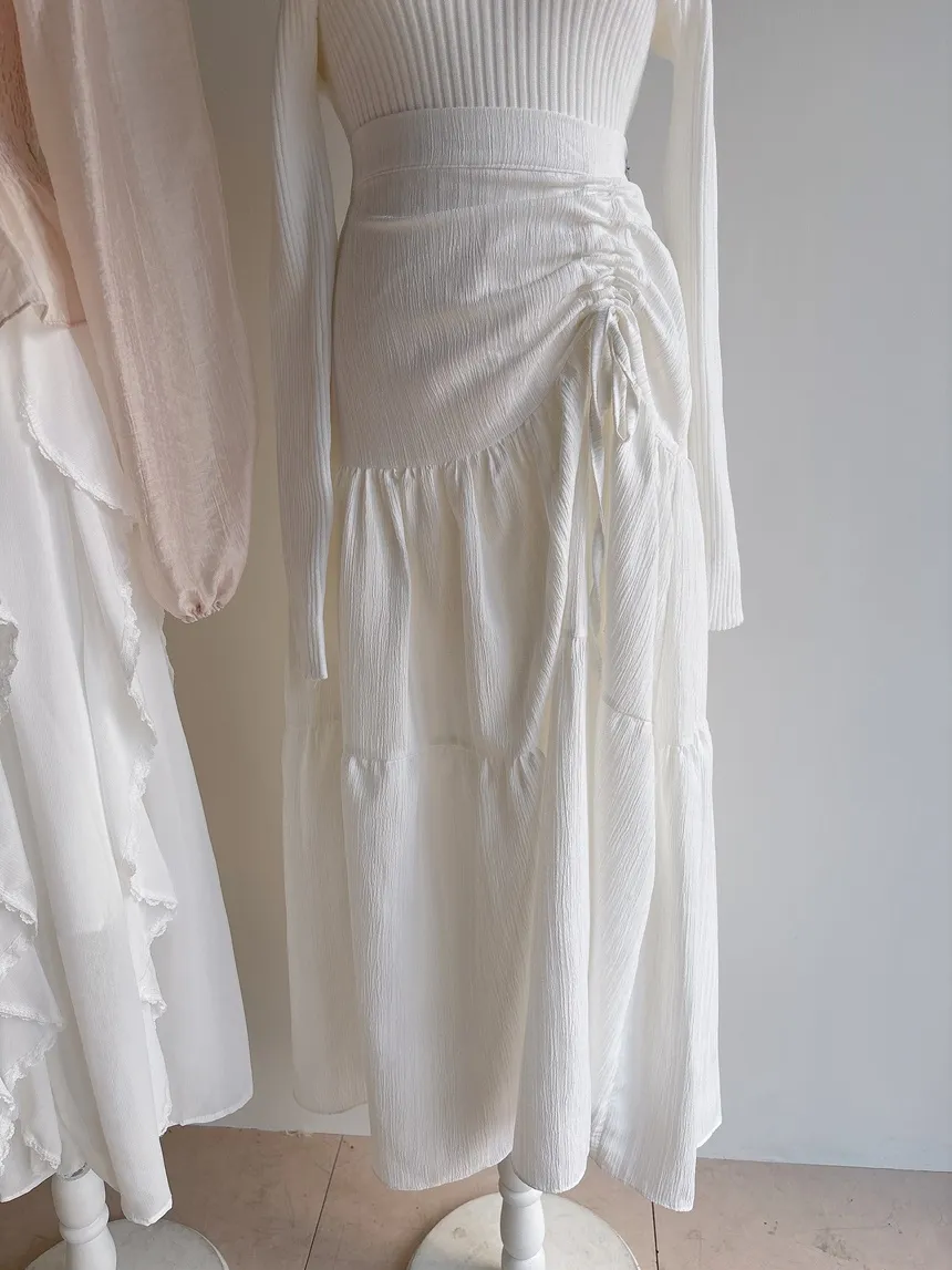 リブオフショルダーストラップ長袖Vネックニット | mirangmirang | 詳細画像32