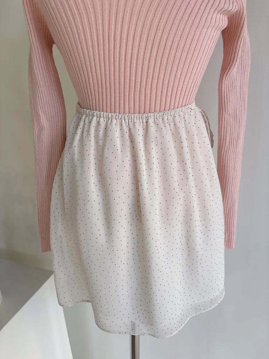 リブオフショルダーストラップ長袖Vネックニット | mirangmirang | 詳細画像41