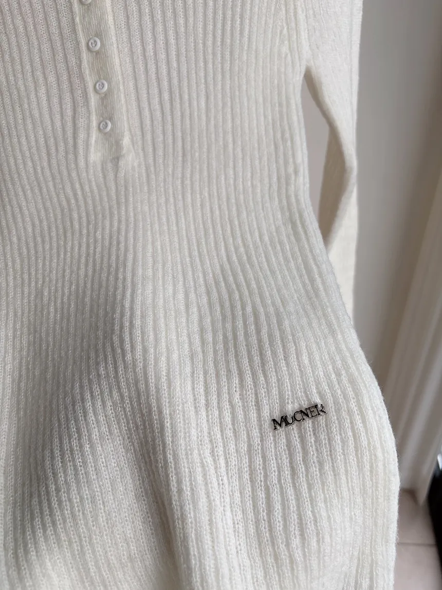 リブヘンリーネック長袖スリムペンダントニット | mirangmirang | 詳細画像39