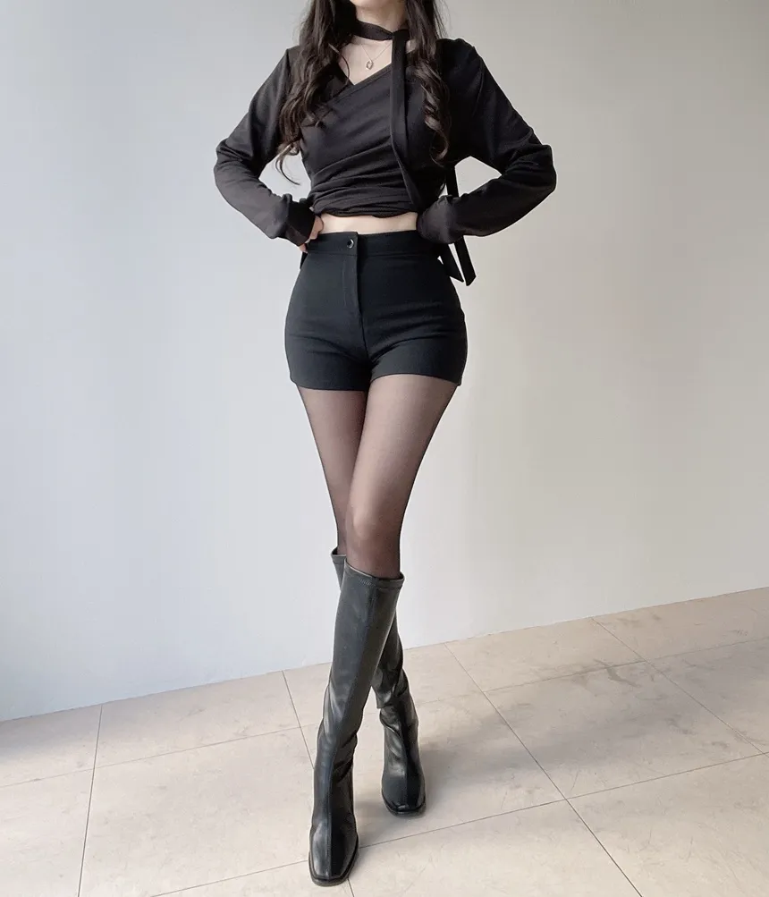 長袖ラップ調ブラウス | mirangmirang | 詳細画像9