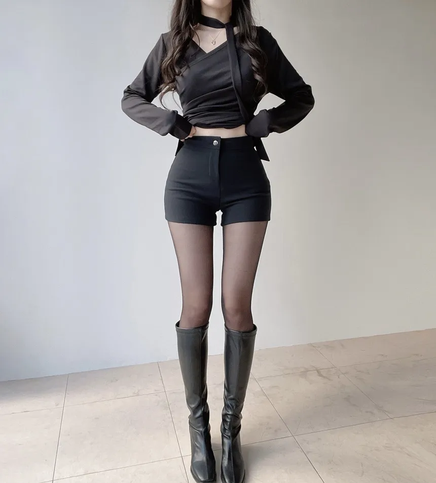 長袖ラップ調ブラウス | mirangmirang | 詳細画像10