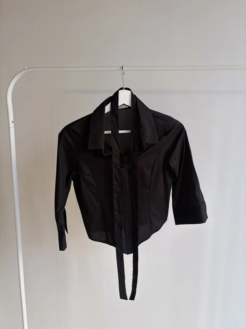 クロップドカラー7分袖シャツストラップ付 | mirangmirang | 詳細画像68