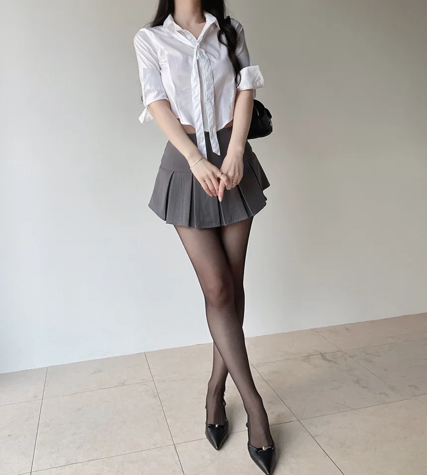 肩パッドテーラードカラーショートダブルボタンジャケット | mirangmirang | 詳細画像13