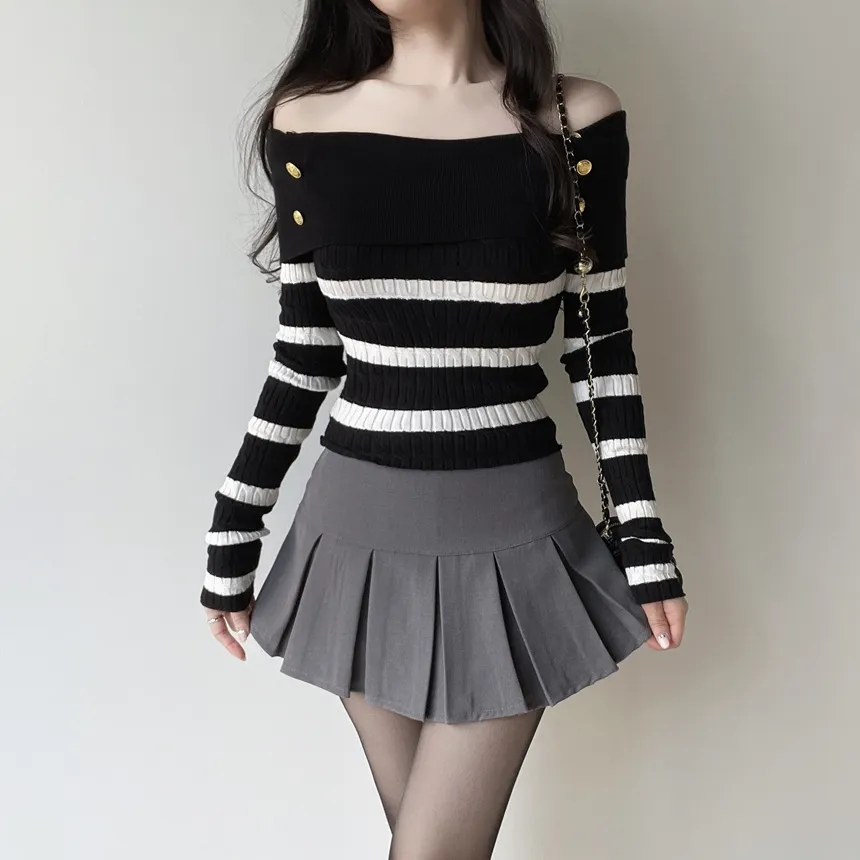 肩パッドテーラードカラーショートダブルボタンジャケット | mirangmirang | 詳細画像24