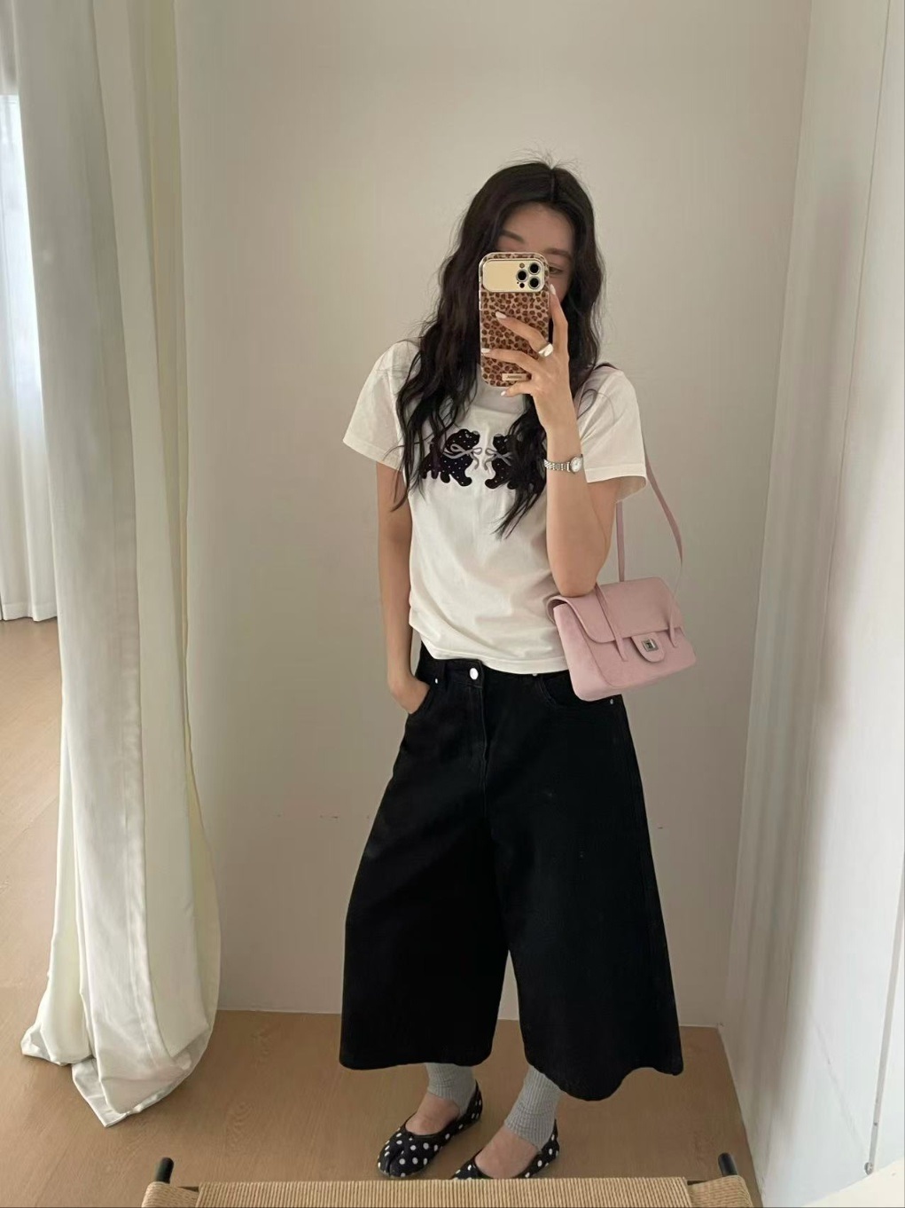 レザー調メタル無地トートバッグ | 詳細画像2