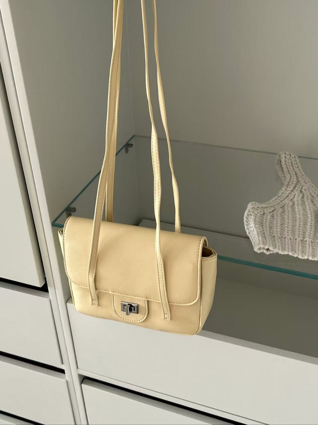 レザー調メタル無地トートバッグ | 詳細画像15