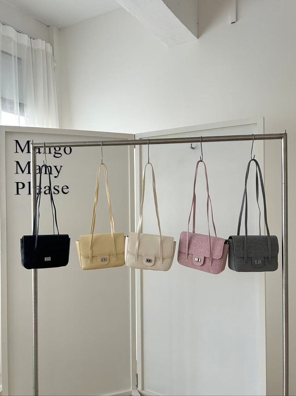 レザー調メタル無地トートバッグ | 詳細画像16