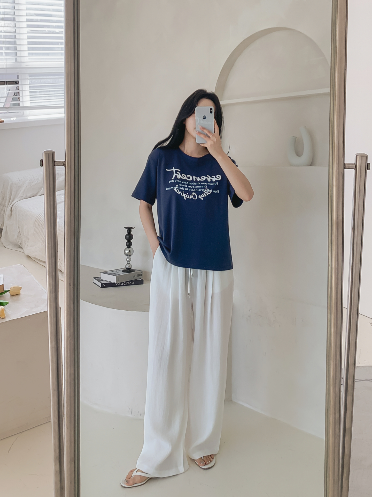 ラウンドネックルーズ半袖レタリングTシャツ | 詳細画像15