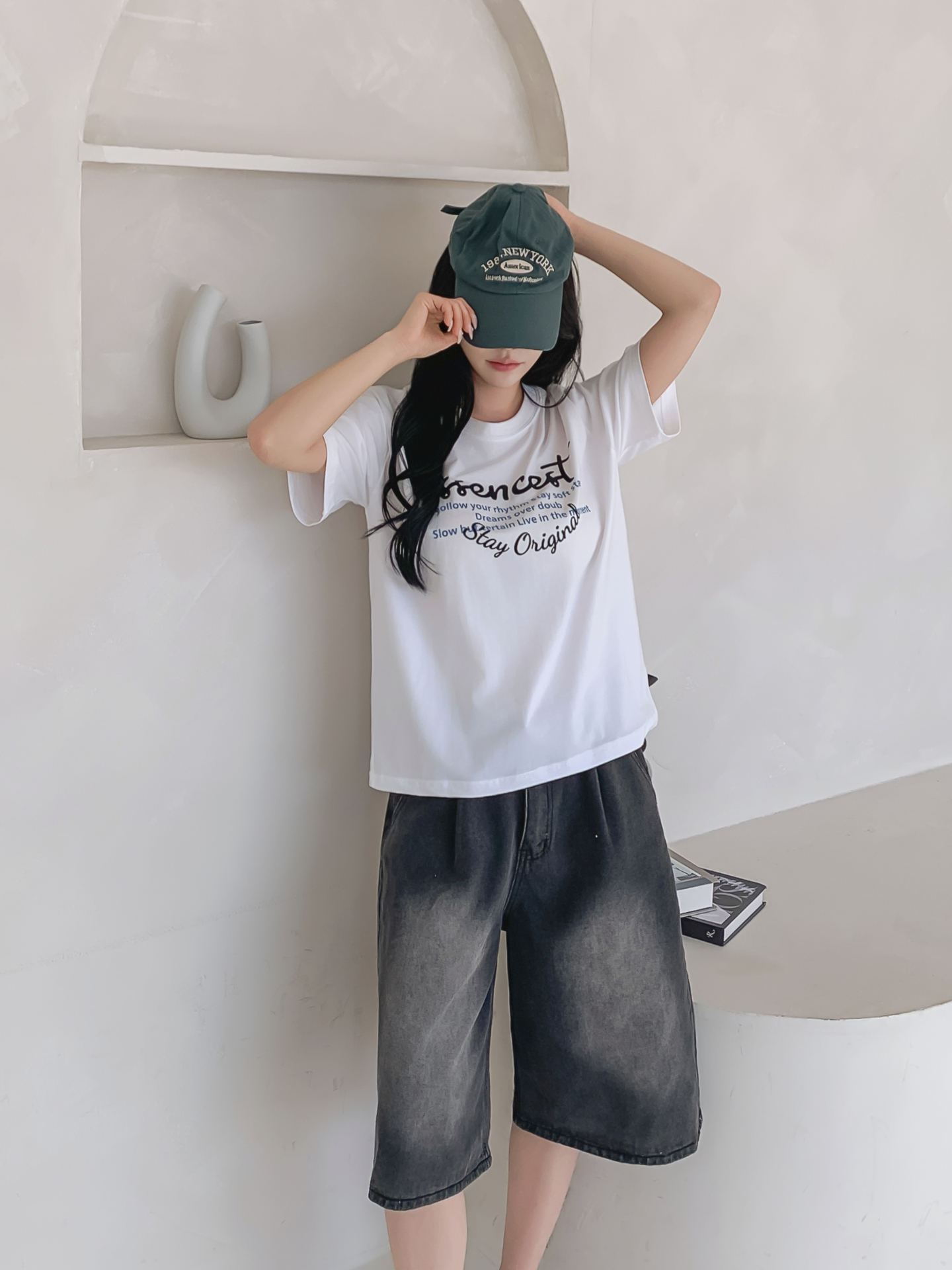 ラウンドネックルーズ半袖レタリングTシャツ | 詳細画像28