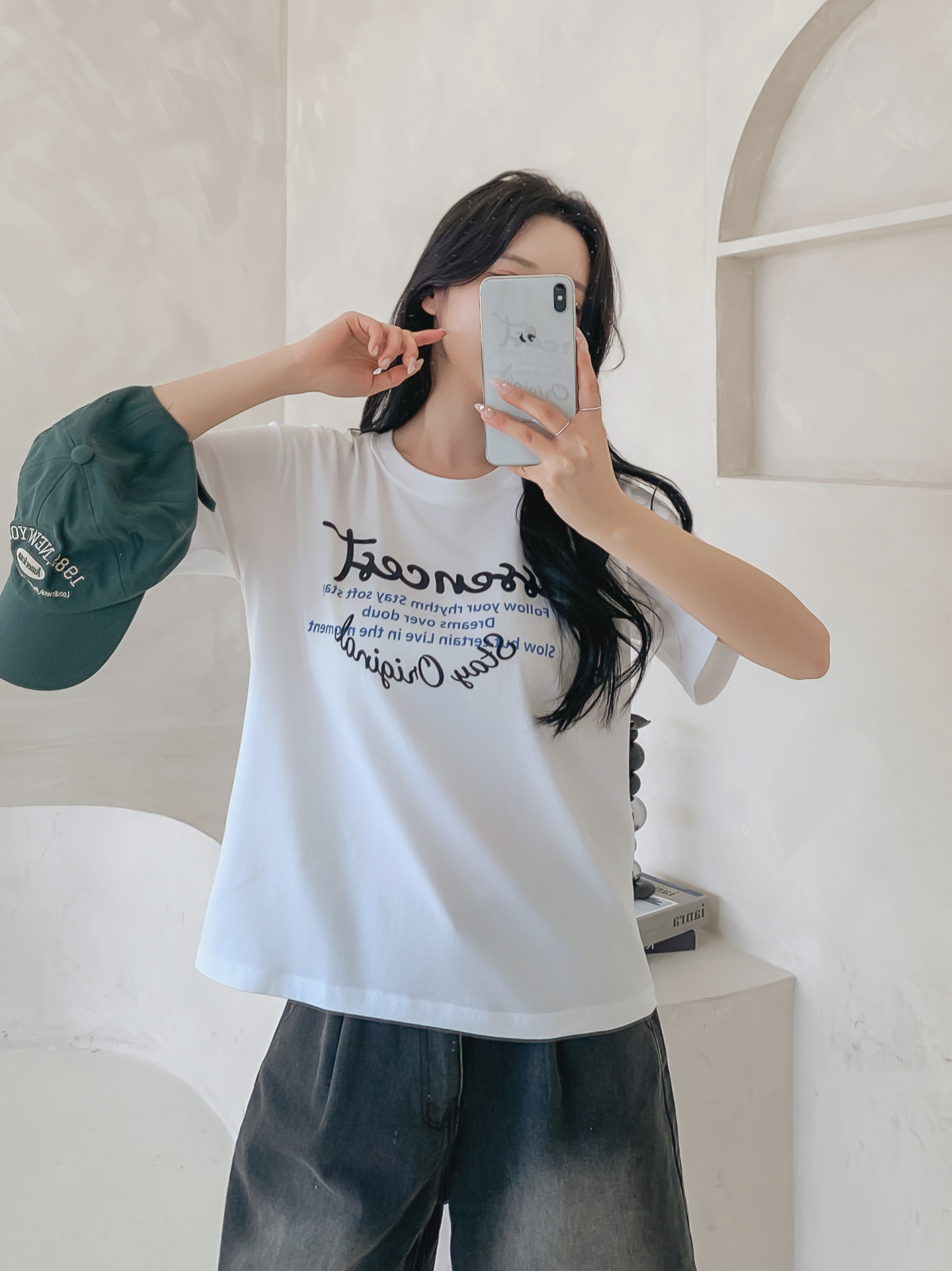 ラウンドネックルーズ半袖レタリングTシャツ | 詳細画像30