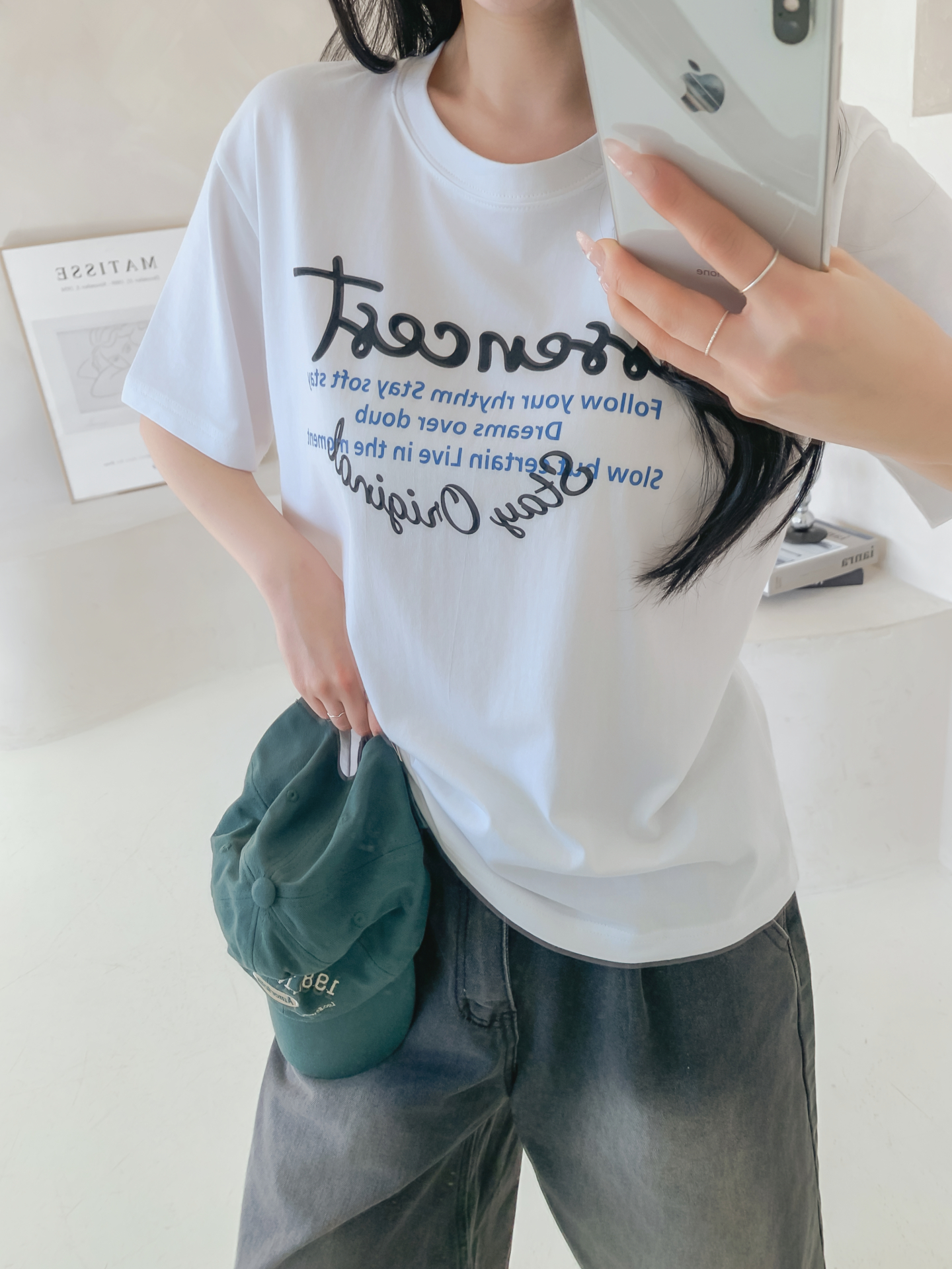 ラウンドネックルーズ半袖レタリングTシャツ | 詳細画像31
