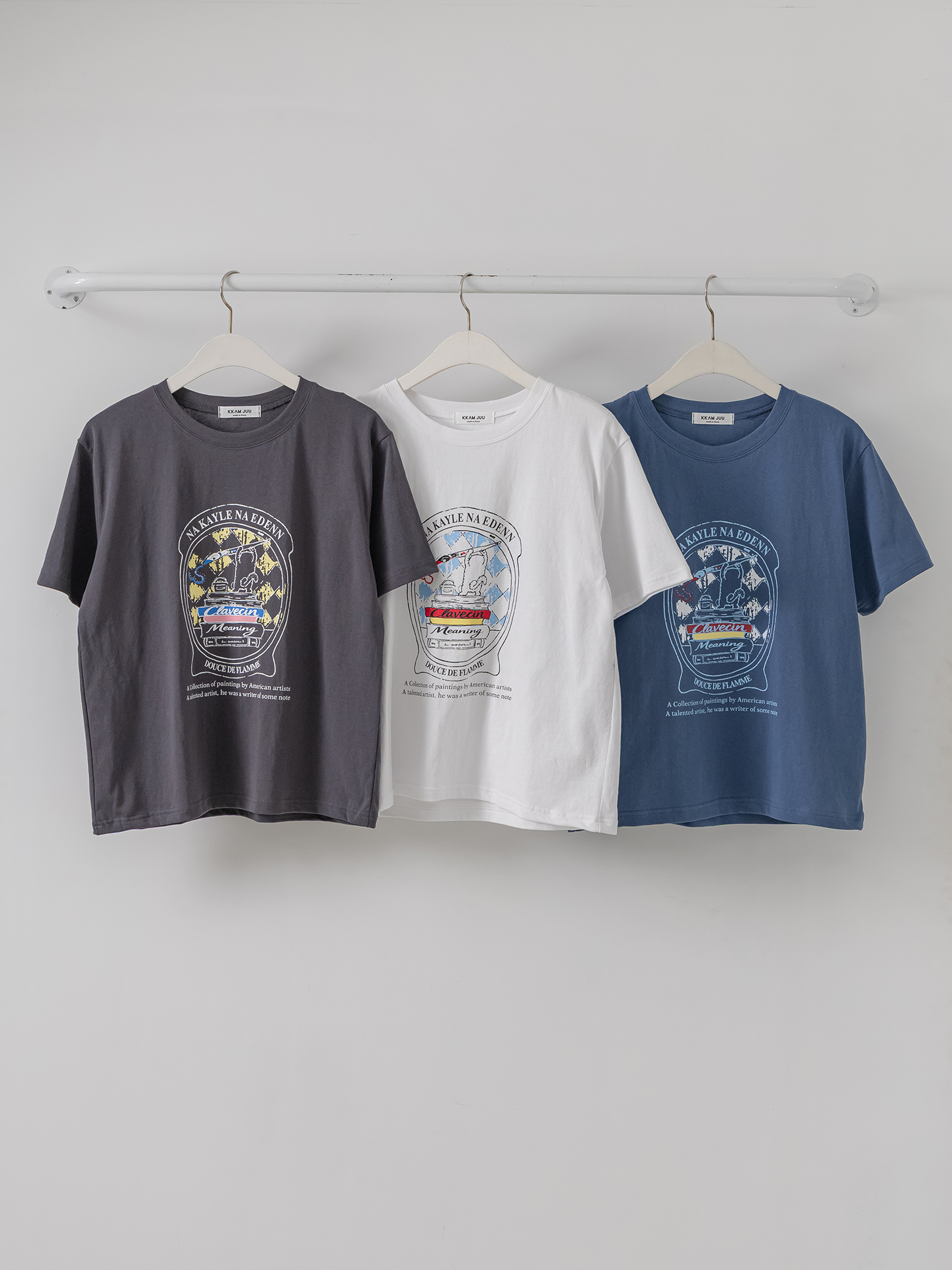 コットンラウンドネックオーバーサイズルーズ半袖プリントTシャツ | 詳細画像31
