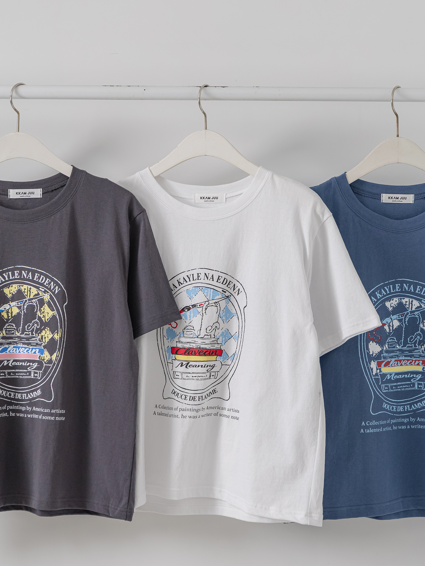 コットンラウンドネックオーバーサイズルーズ半袖プリントTシャツ | 詳細画像32