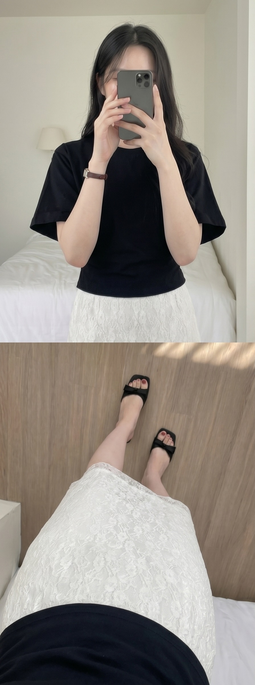 ラウンドネックラグランクロップド半袖無地Tシャツ | 詳細画像12