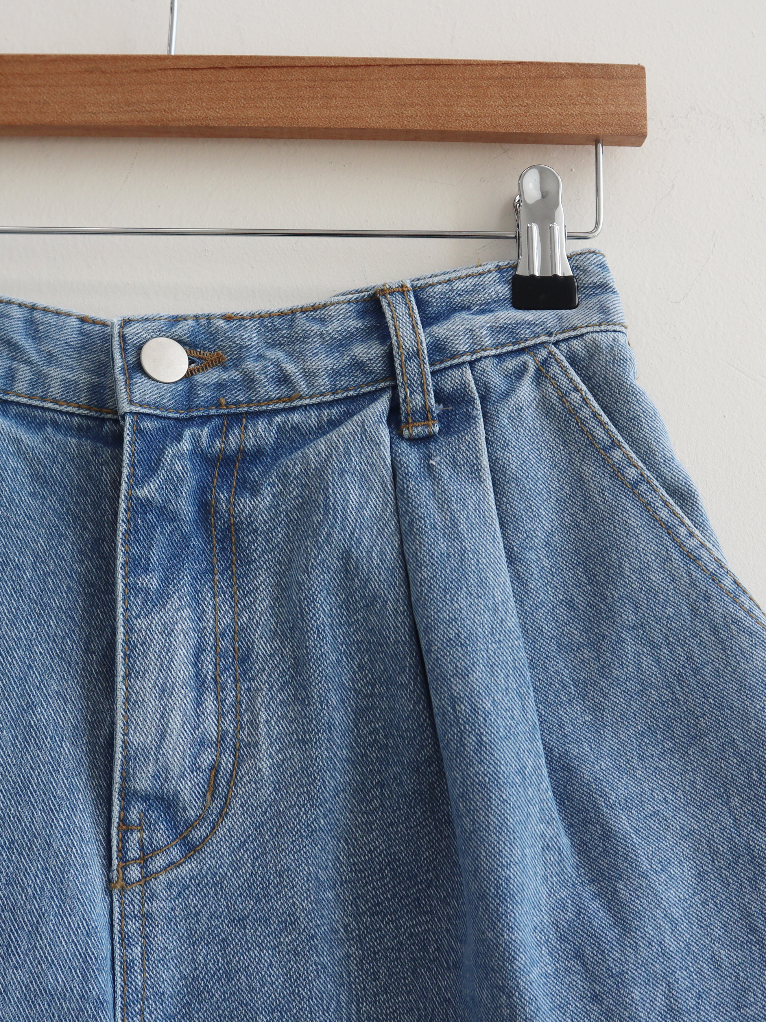 コットンピンタックショートデニムパンツ | 詳細画像11