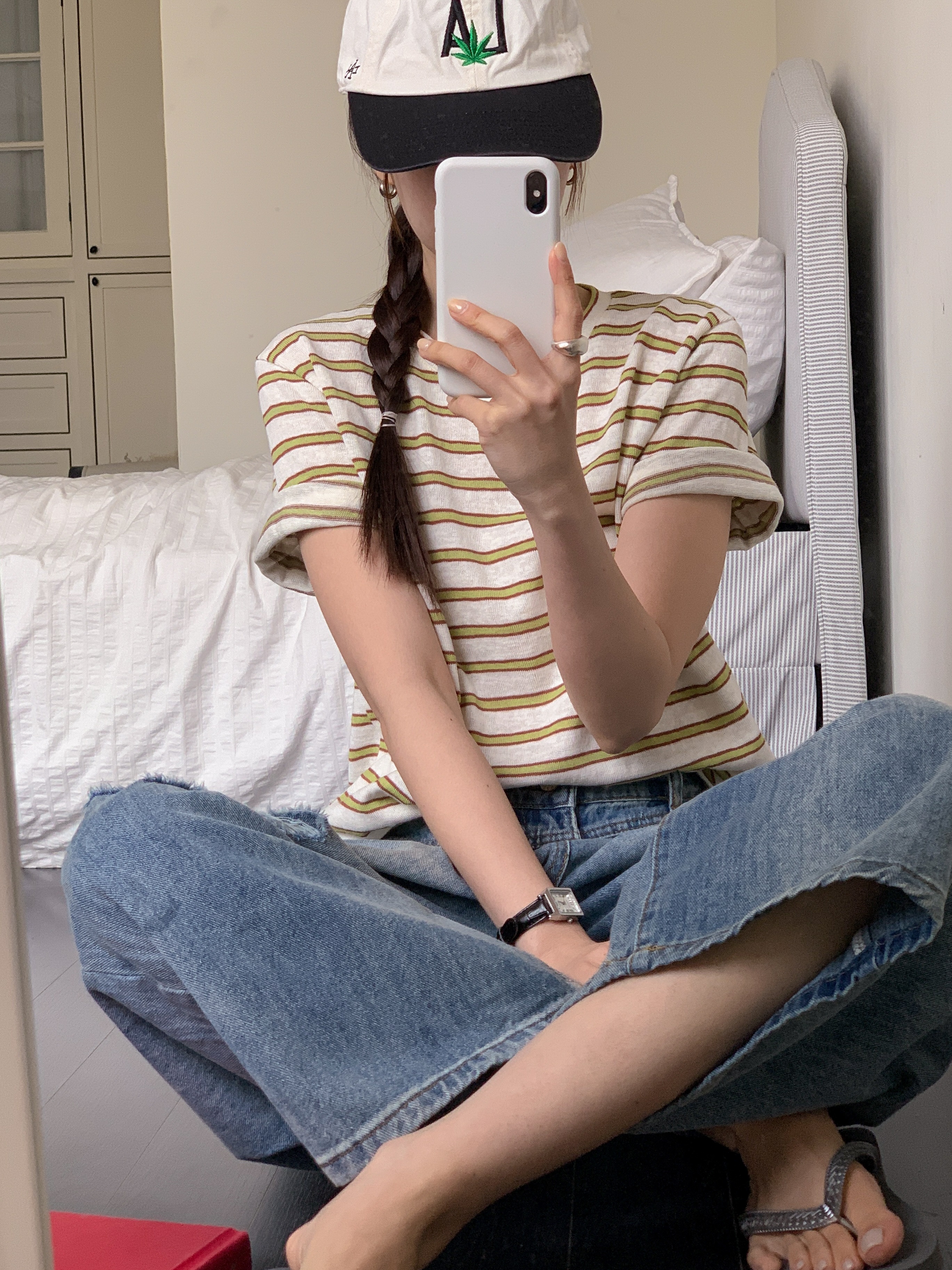 ラウンドネック半袖ボーダーTシャツ | 詳細画像12