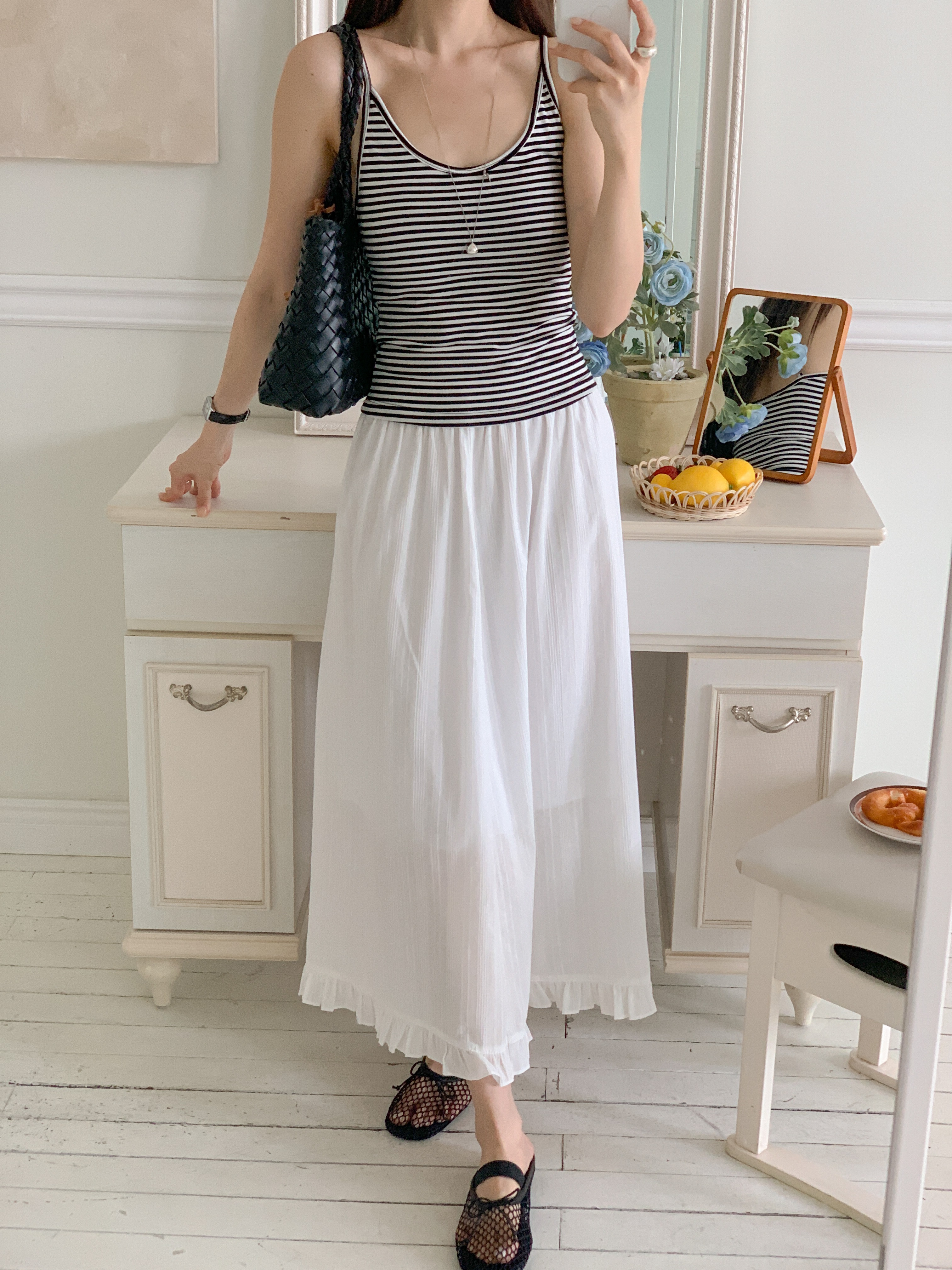 Uネックボーダーキャミソールカップ付 | 詳細画像7