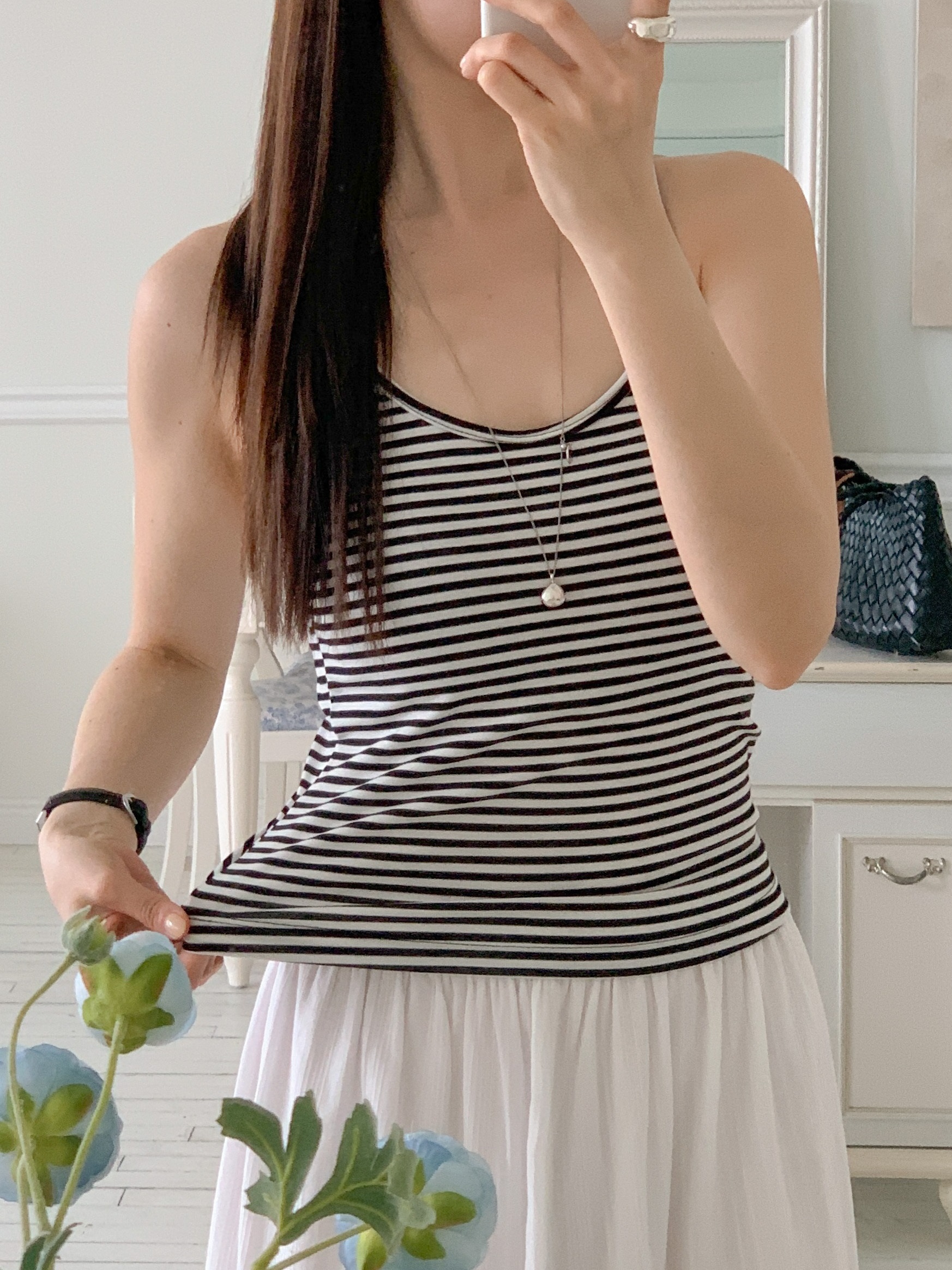 Uネックボーダーキャミソールカップ付 | 詳細画像10