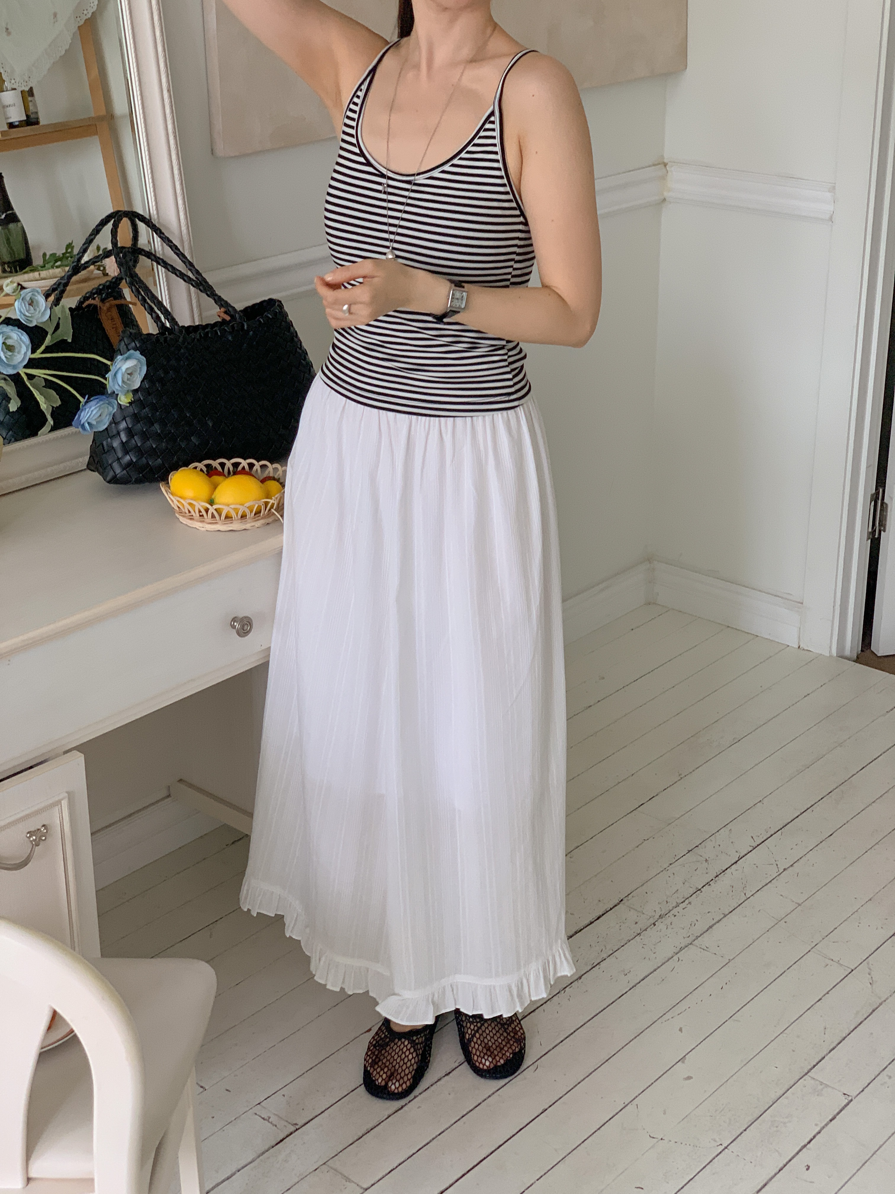 Uネックボーダーキャミソールカップ付 | 詳細画像12