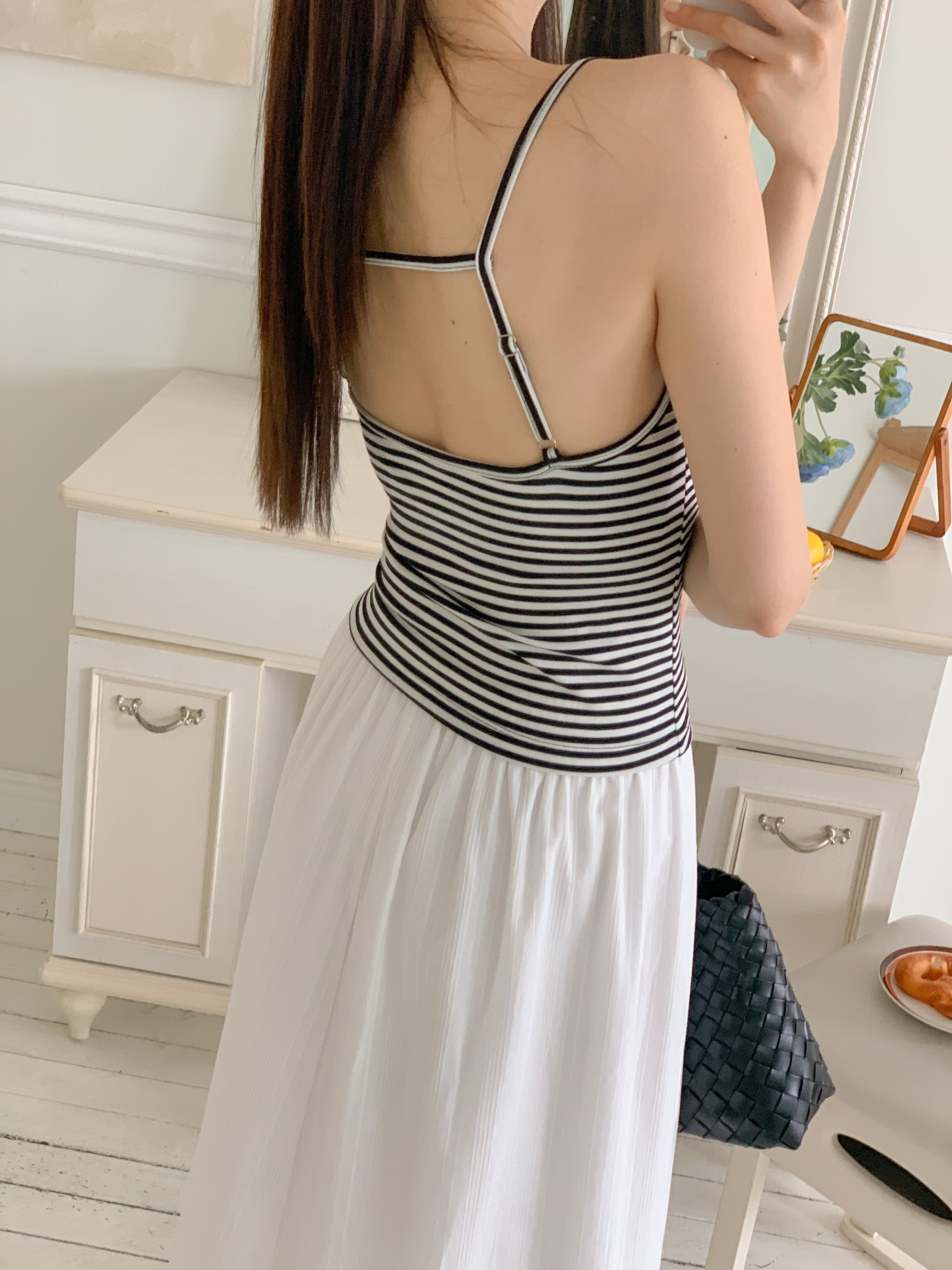 Uネックボーダーキャミソールカップ付 | 詳細画像15