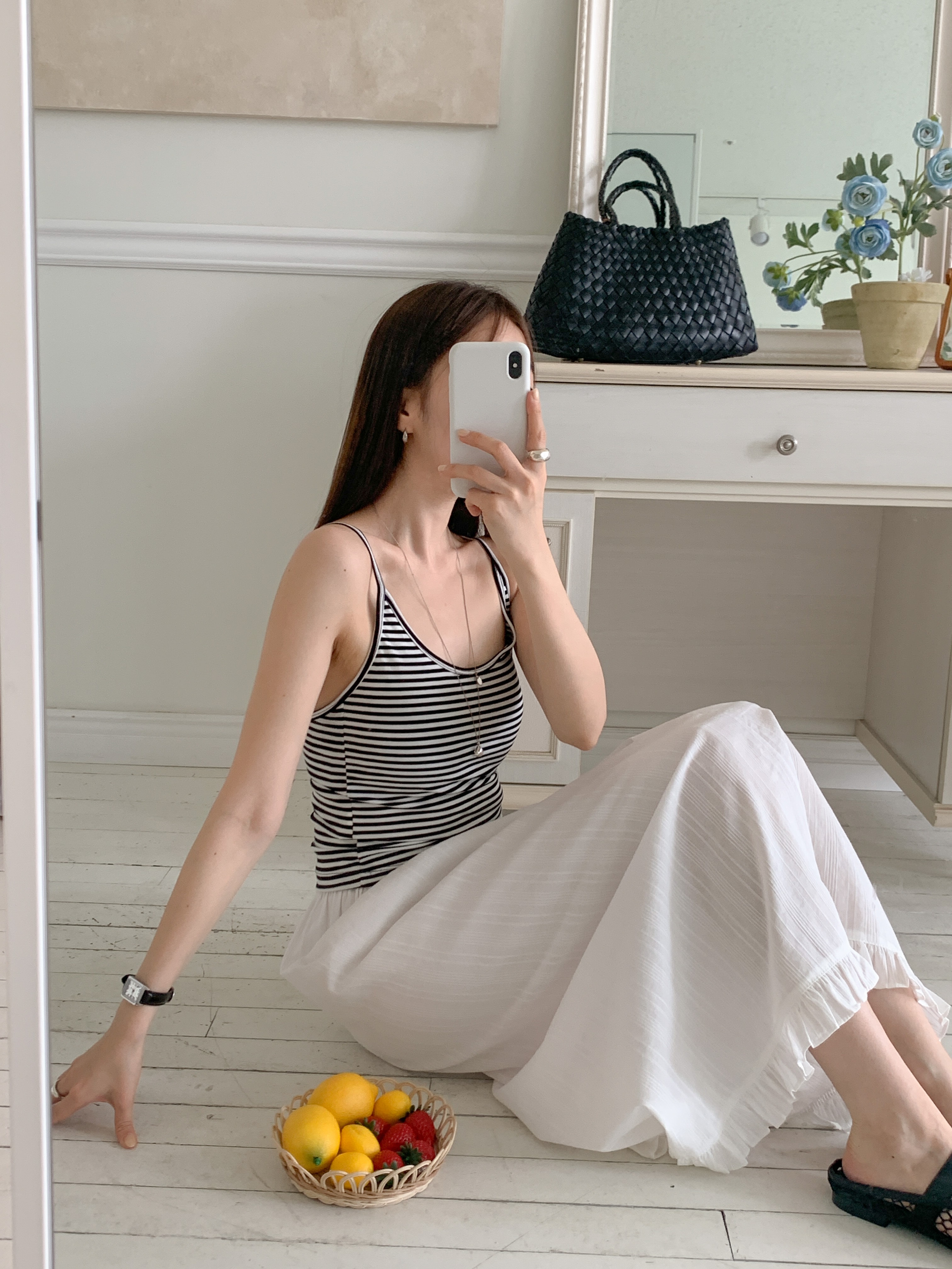 Uネックボーダーキャミソールカップ付 | 詳細画像16