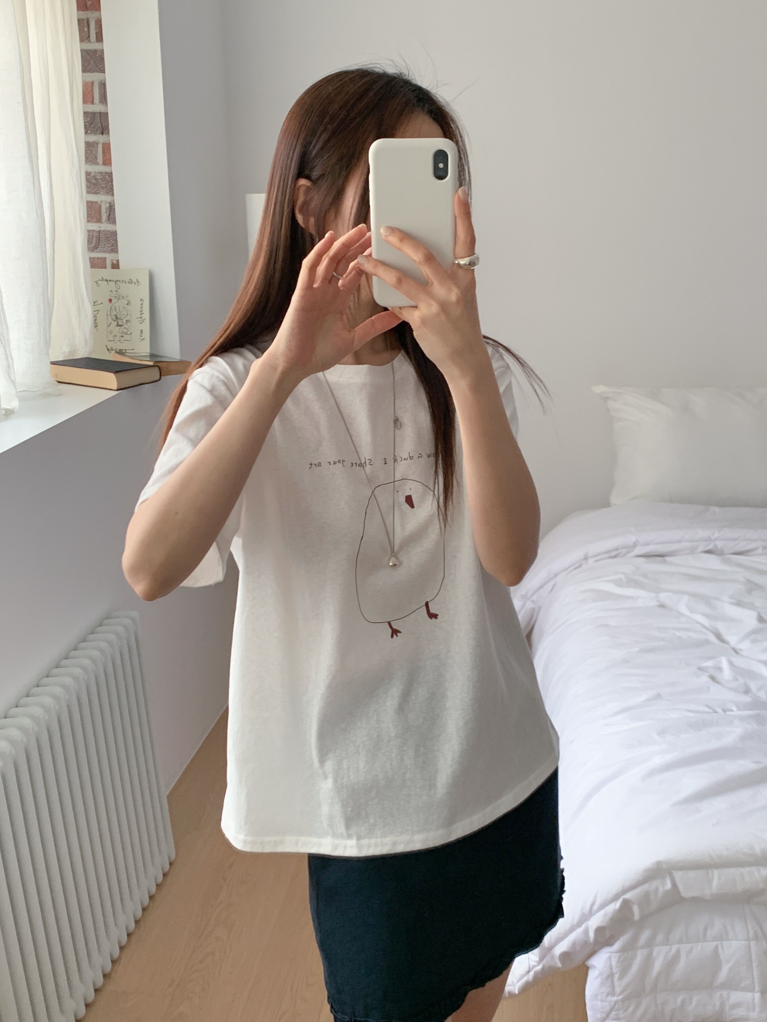コットンラウンドネック半袖プリントTシャツ | 詳細画像15