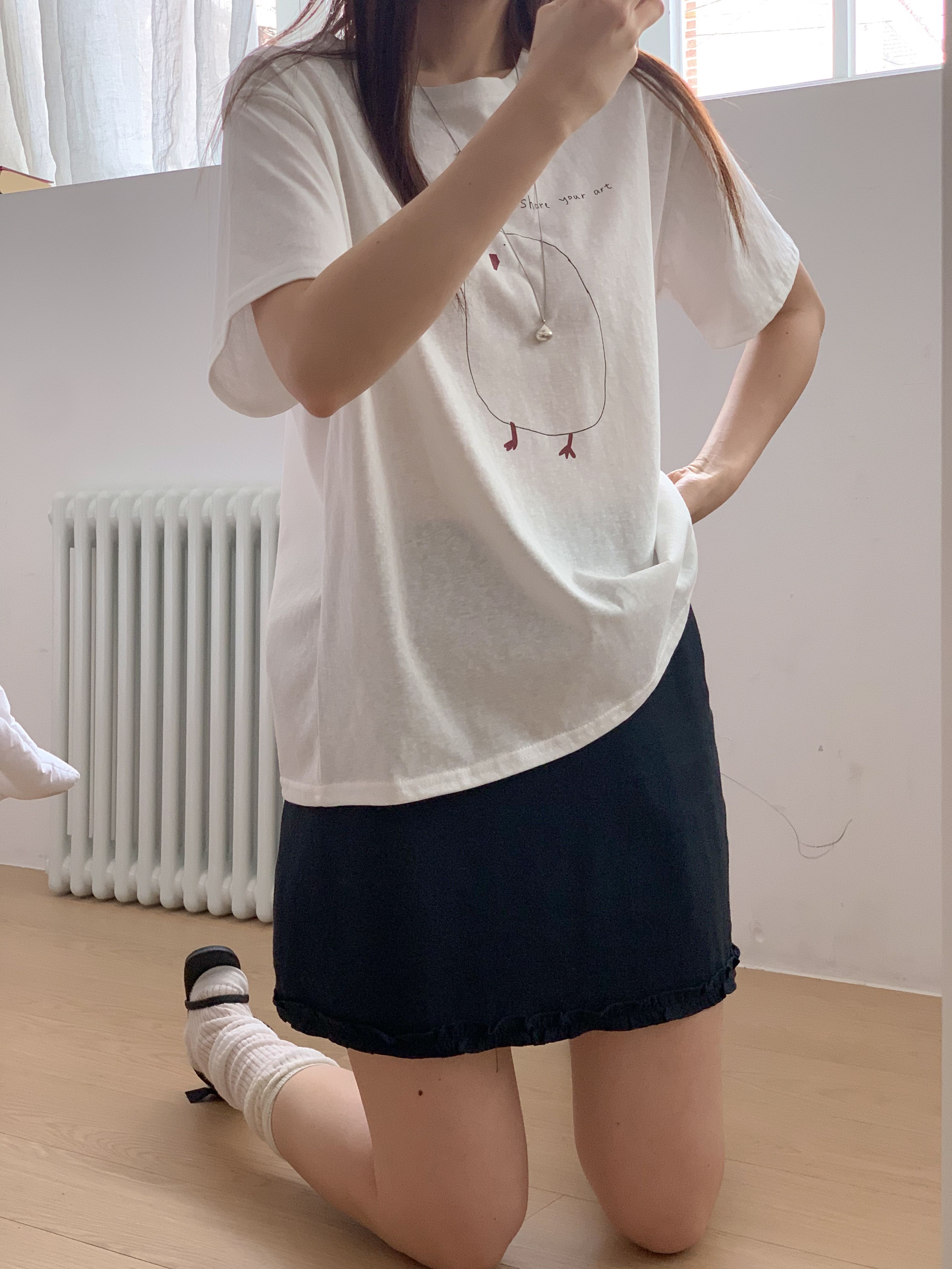 コットンラウンドネック半袖プリントTシャツ | 詳細画像16