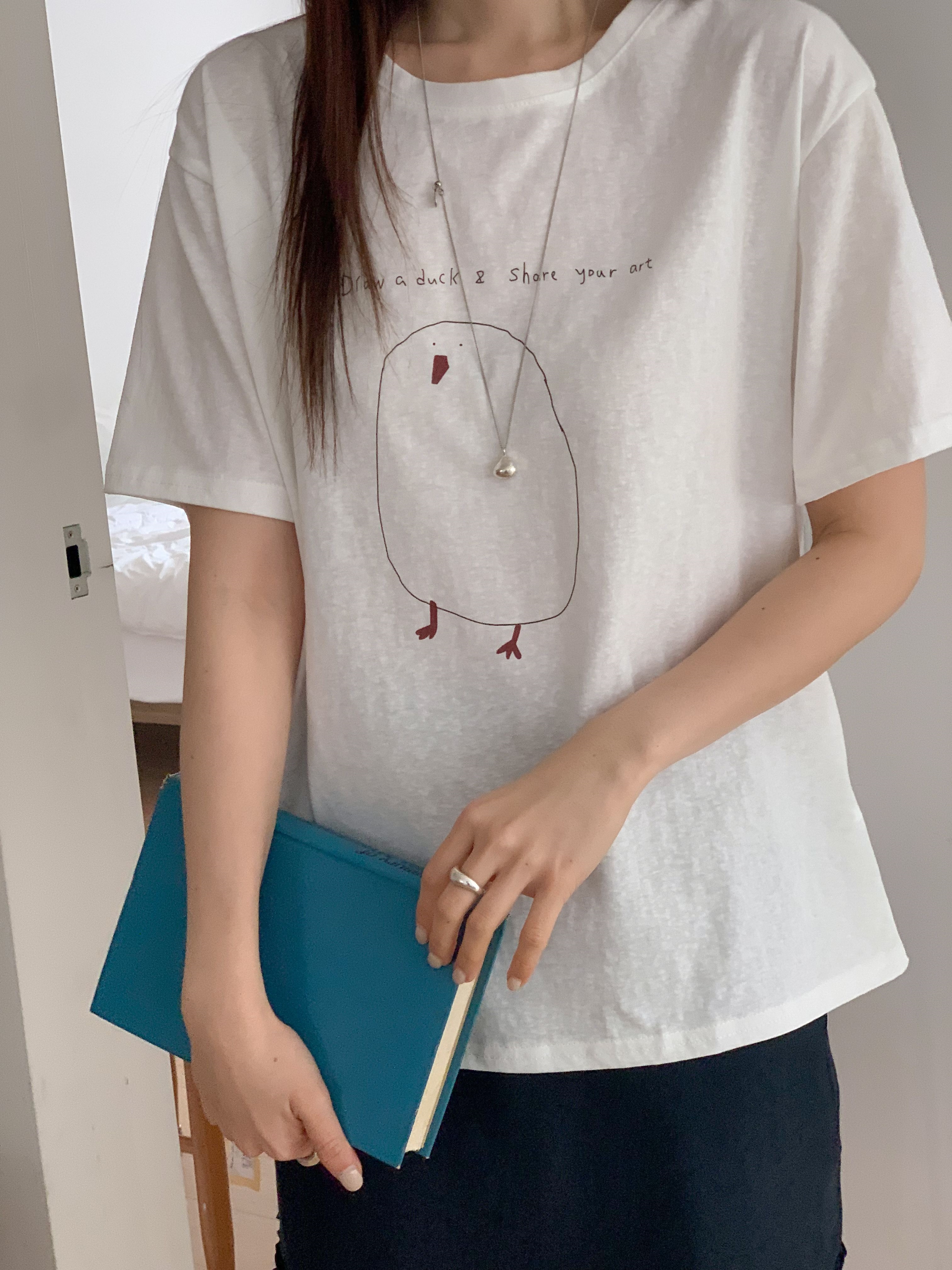 コットンラウンドネック半袖プリントTシャツ | 詳細画像20