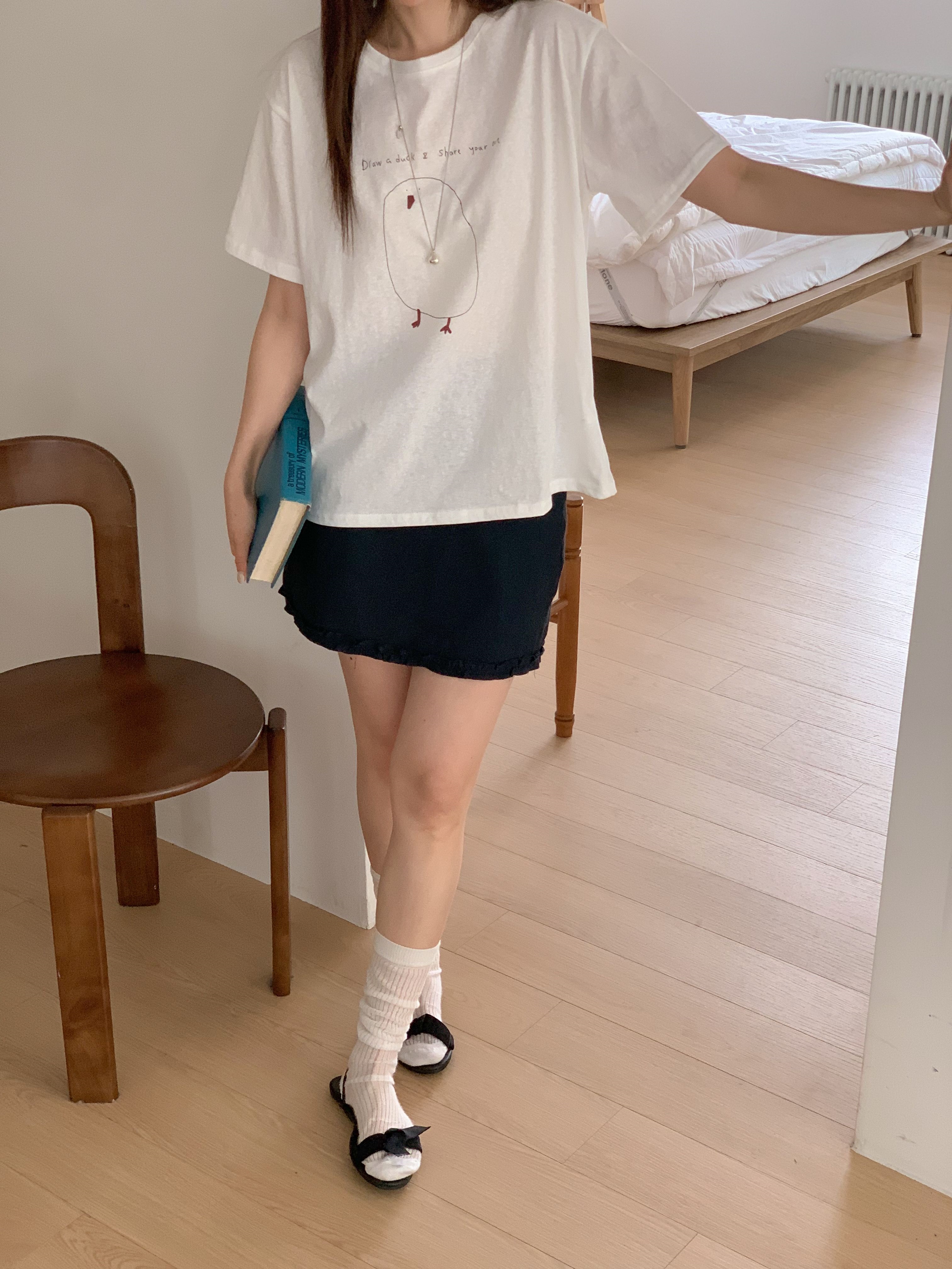 コットンラウンドネック半袖プリントTシャツ | 詳細画像21
