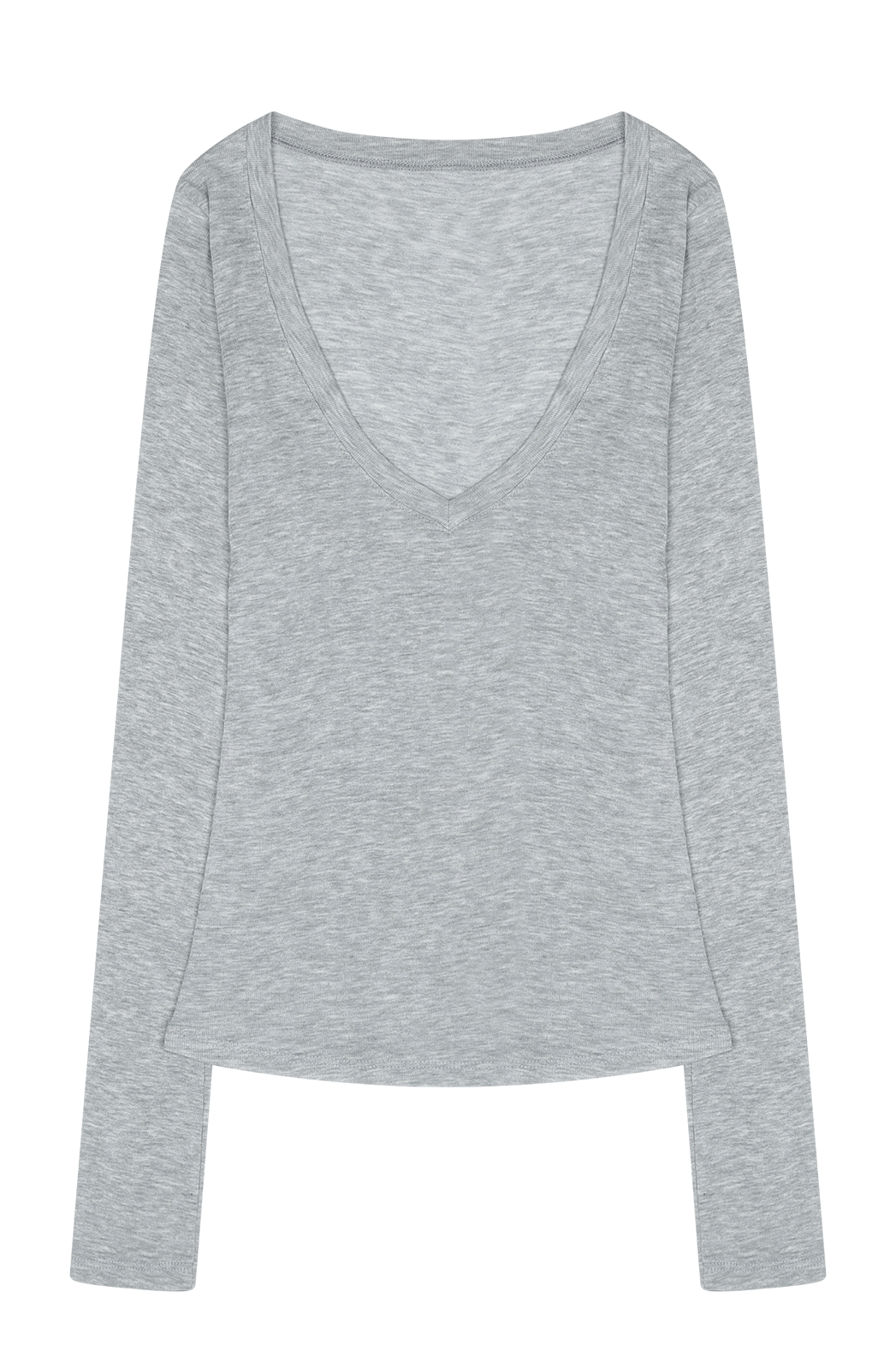 両起毛Vネッククロップドスリム無地TシャツSS | 詳細画像15
