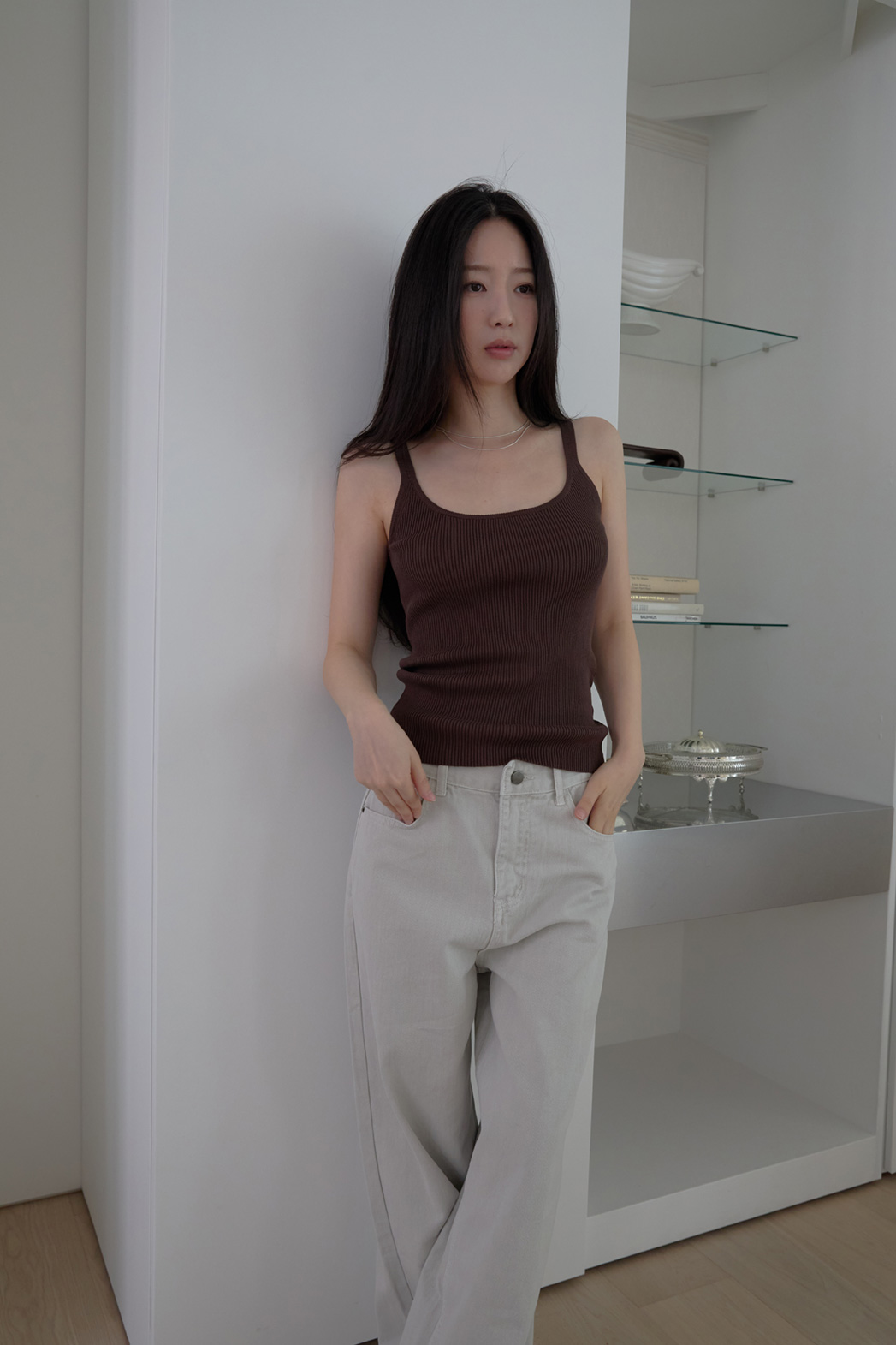 デニムコットンベーシックワイド無地パンツデニムパンツオールシーズン | 詳細画像22