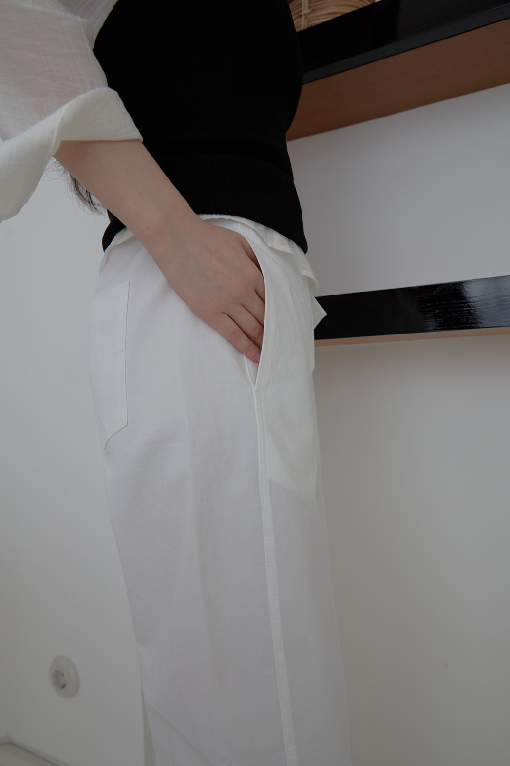 両起毛ワイド無地パンツオールシーズン | 詳細画像8