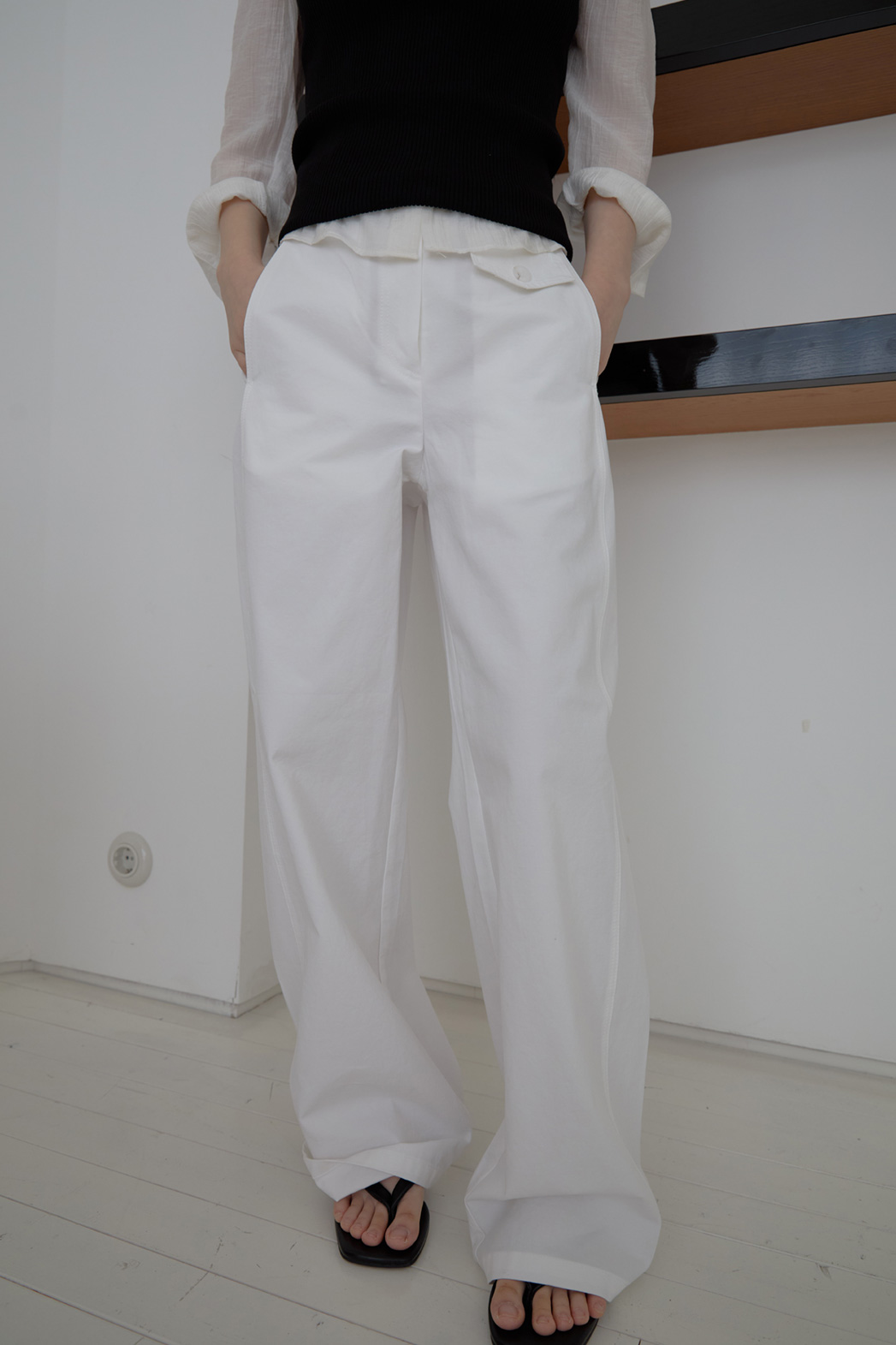 両起毛ワイド無地パンツオールシーズン | 詳細画像11