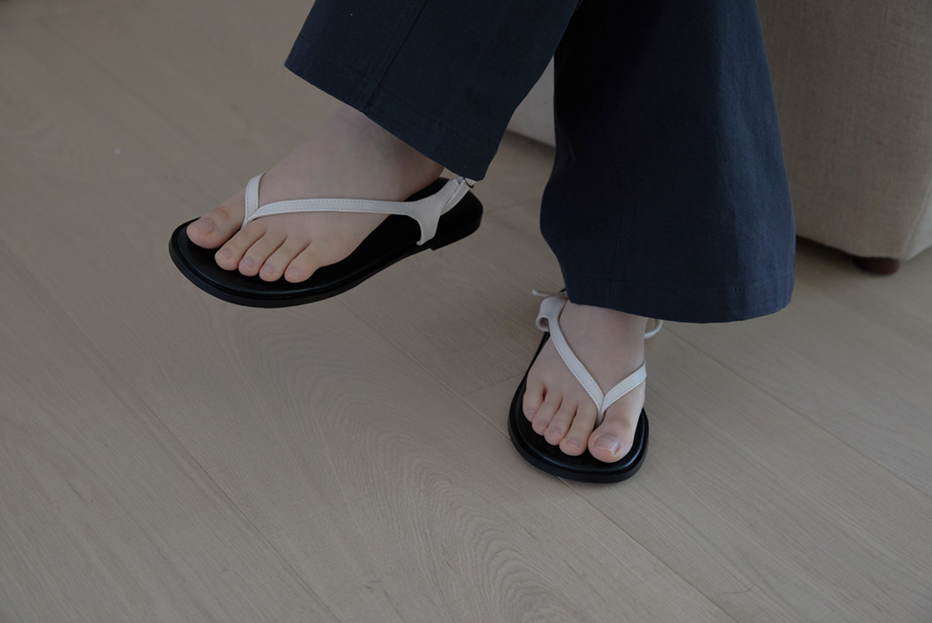 レザー調フラット無地サンダルトングサンダルSS | 詳細画像6