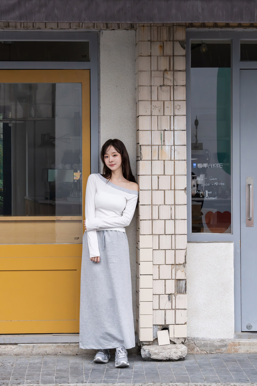 ドローストリングウエストゴムロング無地スカートトレーニング | DHOLIC | 詳細画像9