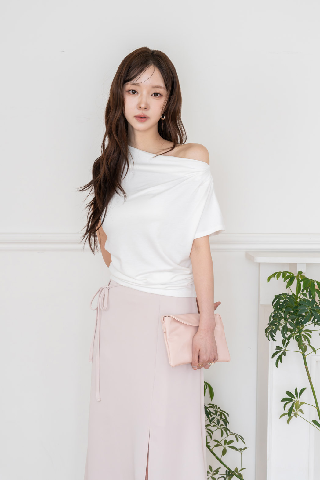 ドレープオフショルダー半袖Tシャツ | DHOLIC | 詳細画像10