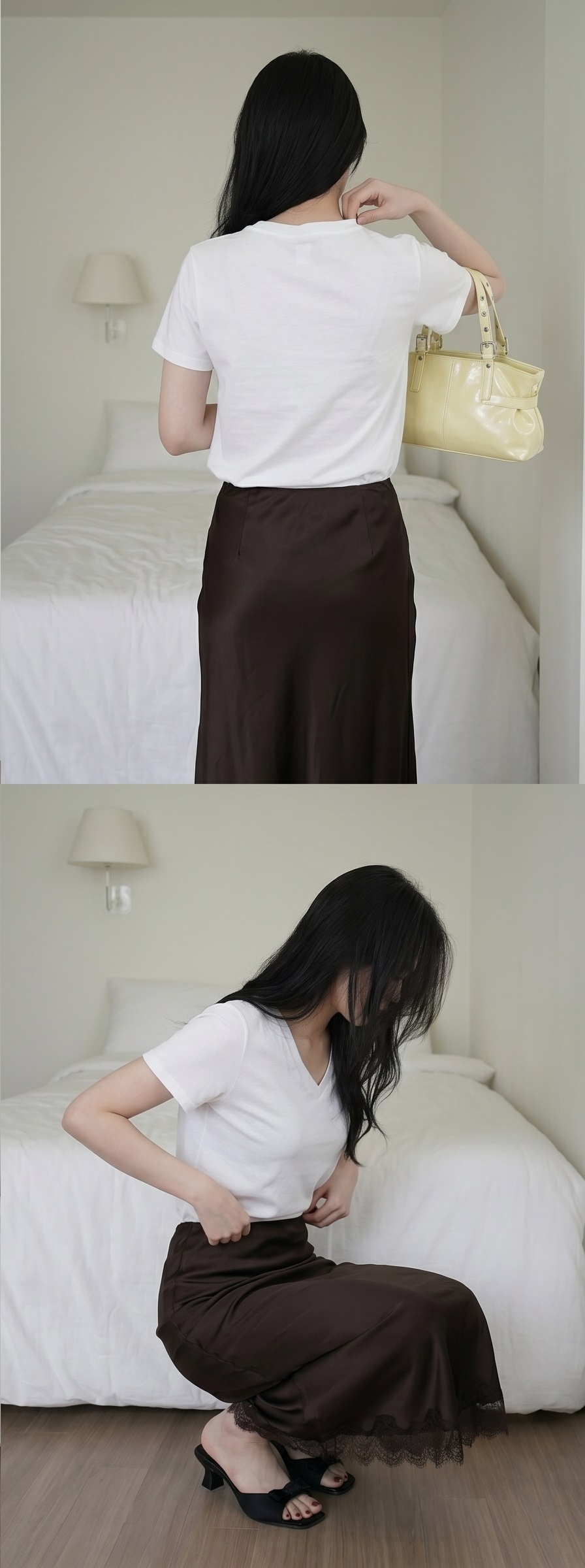コットンラウンドネックベーシックスリム半袖Tシャツ | 詳細画像16