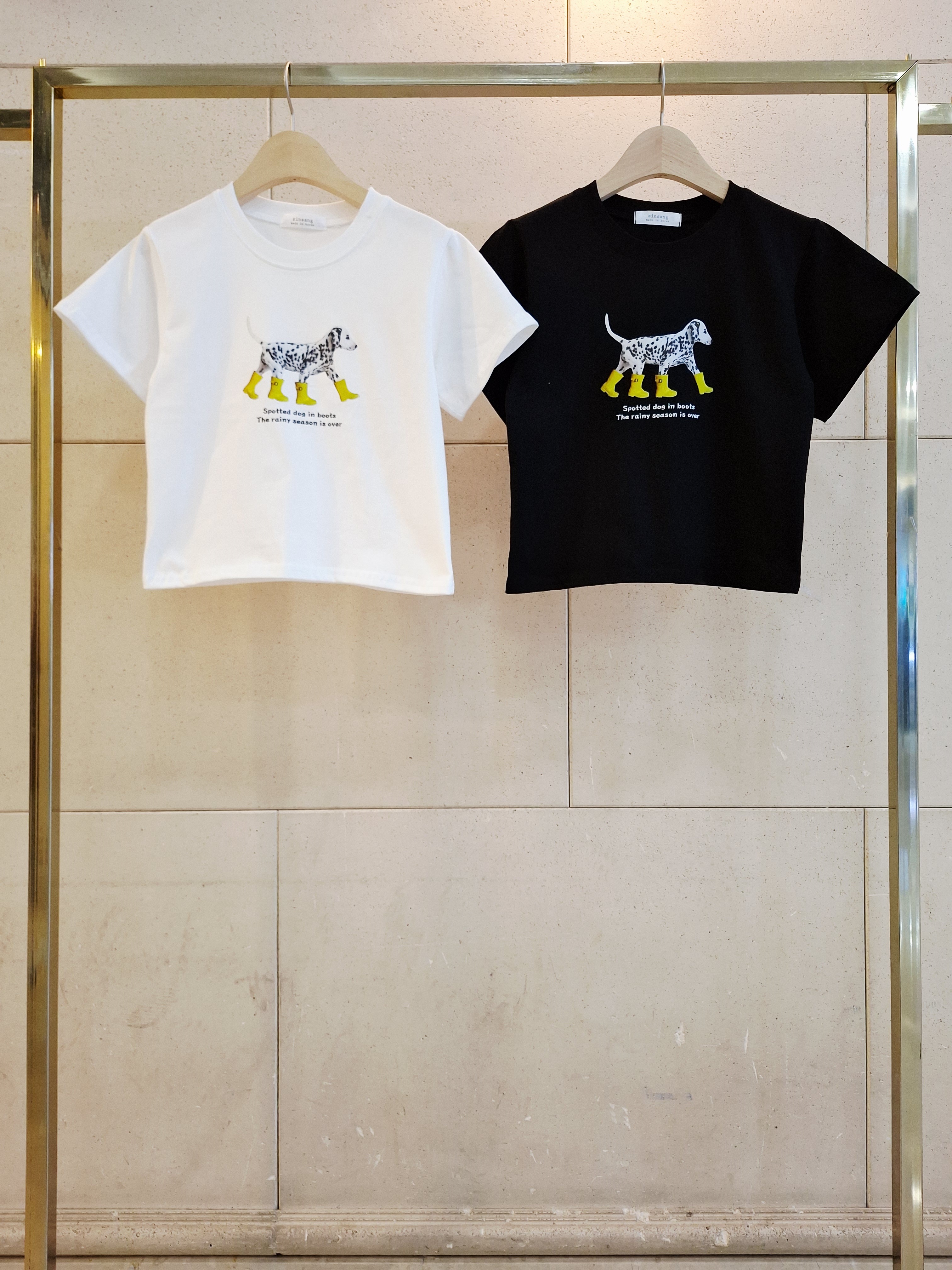 コットンラウンドネックベーシックスリムロゴTシャツ | 詳細画像11