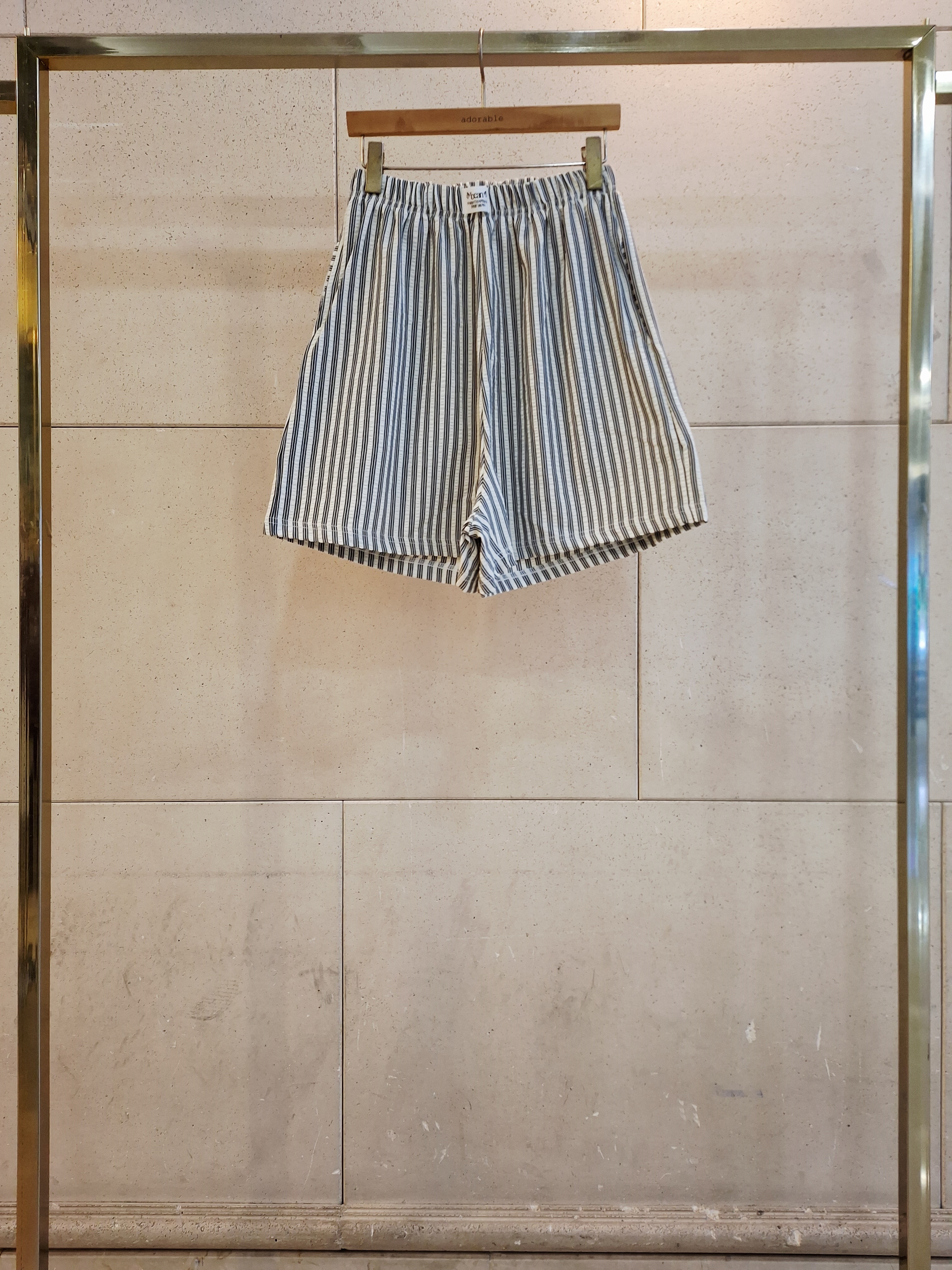 ウエストゴムショートストライプ配色ショートパンツ | 詳細画像10