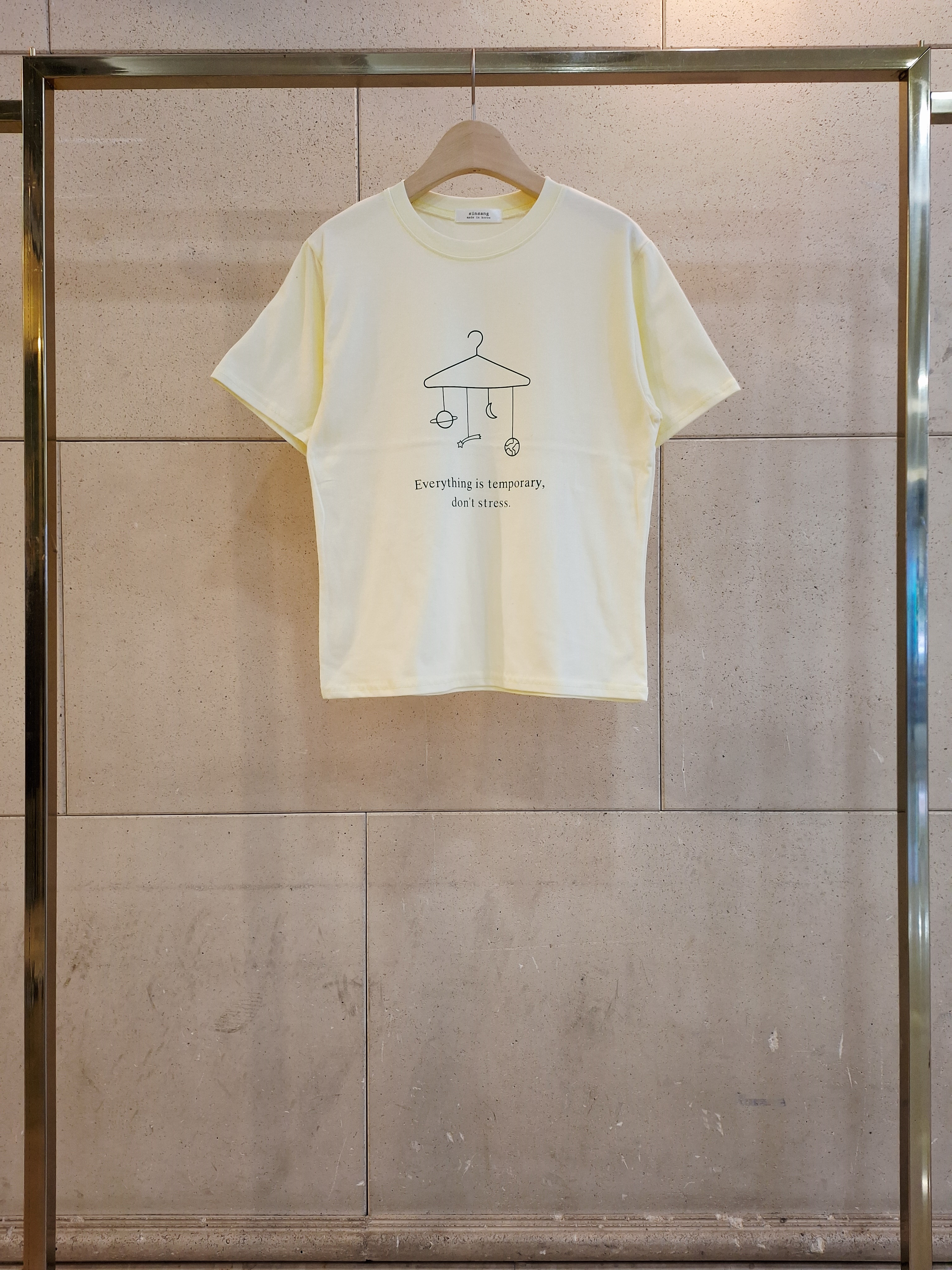 コットンラウンドネックベーシックスリム半袖ロゴTシャツ | 詳細画像9