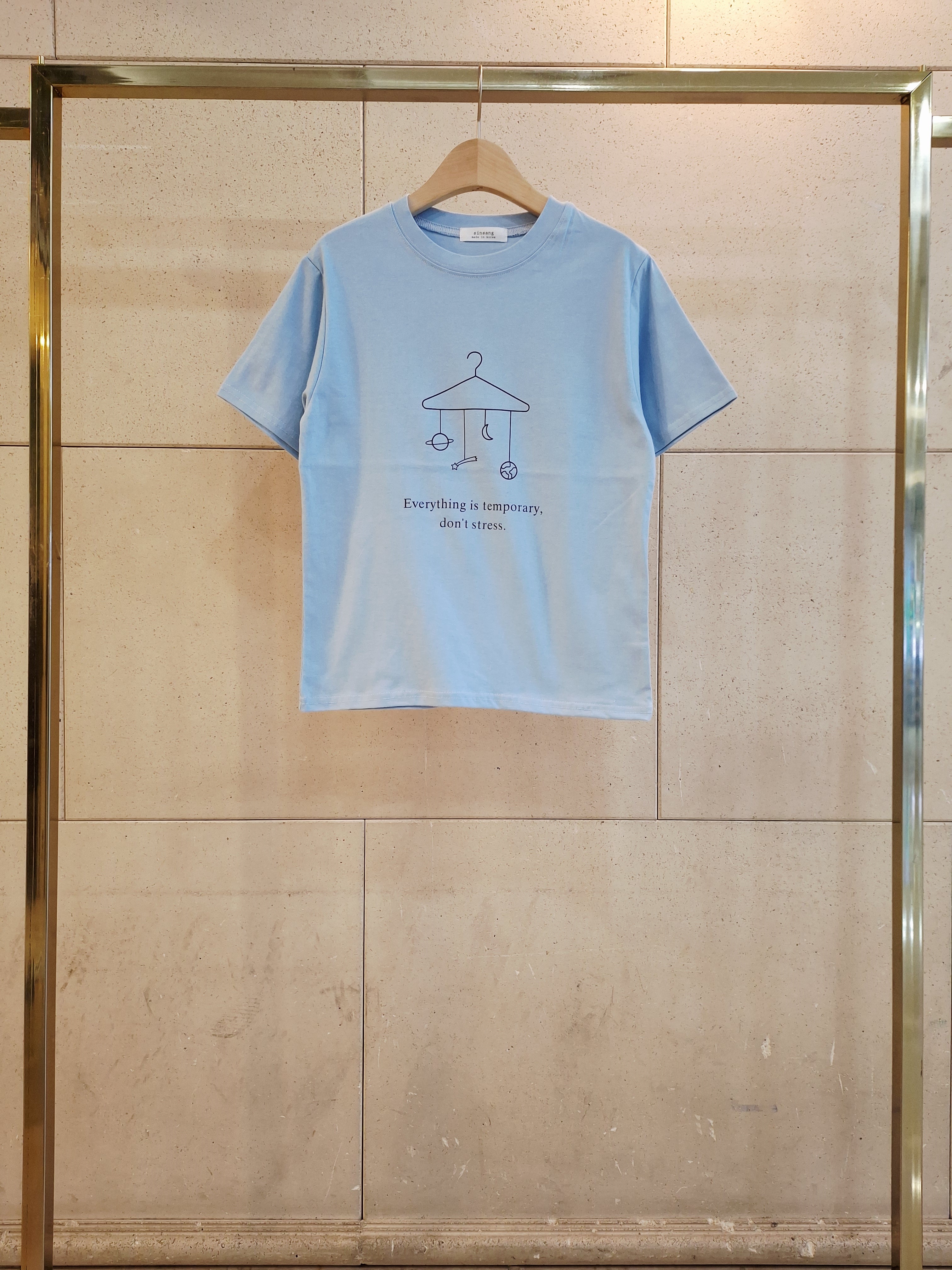 コットンラウンドネックベーシックスリム半袖ロゴTシャツ | 詳細画像10