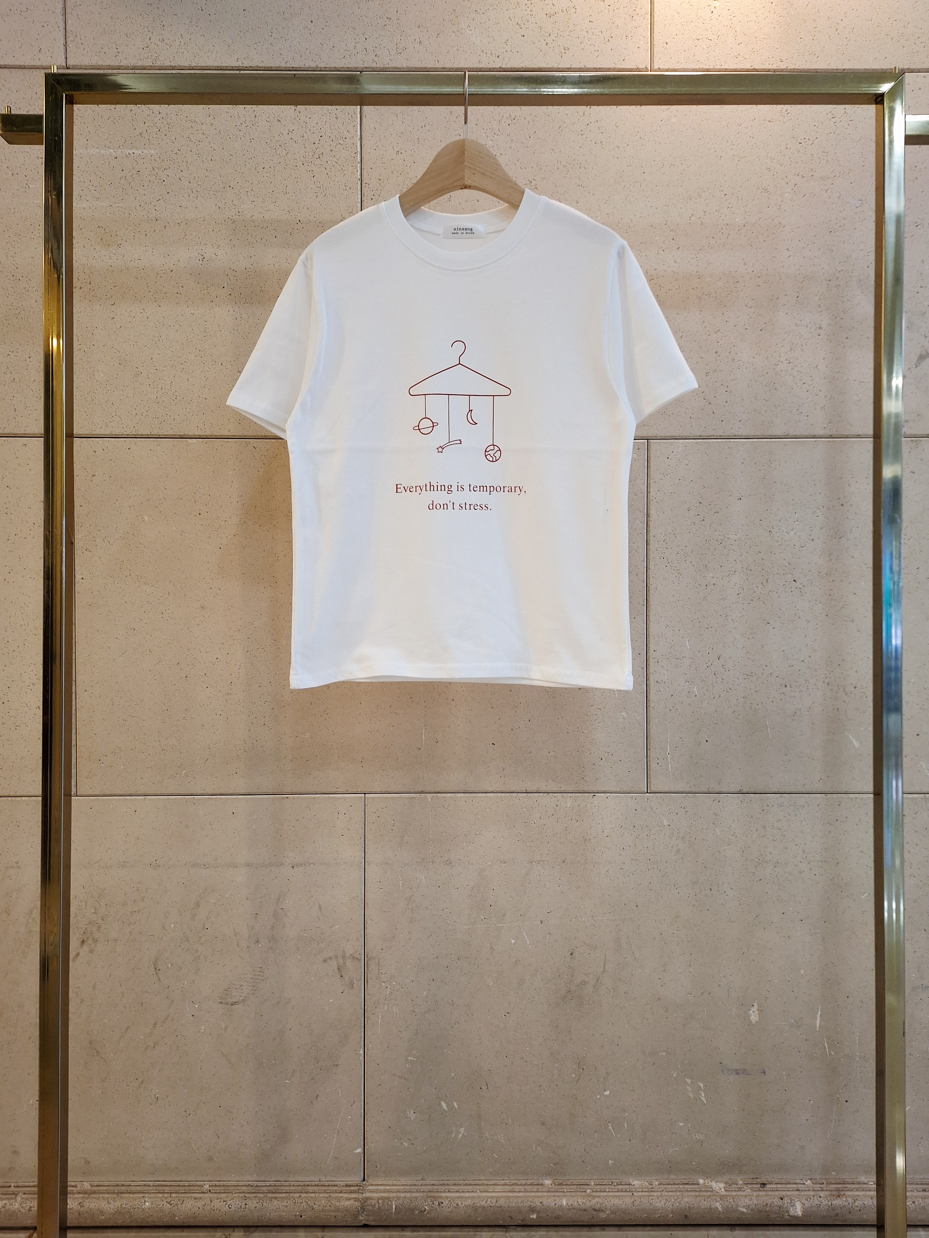 コットンラウンドネックベーシックスリム半袖ロゴTシャツ | 詳細画像11